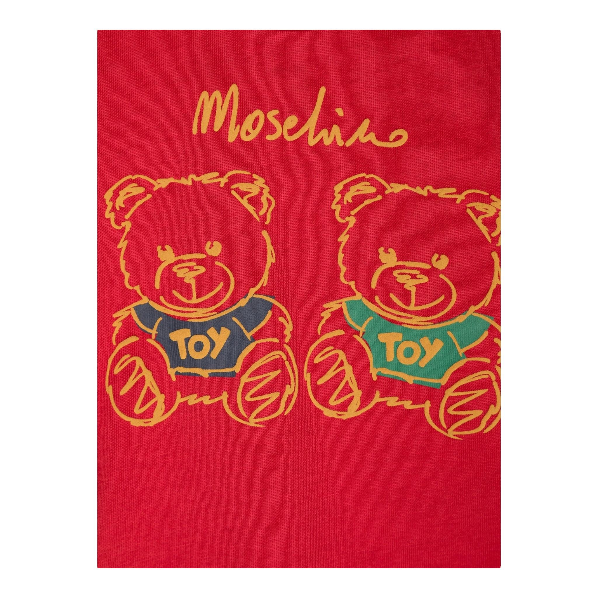 MOSCHINO shirt girocollo tinta unita cn stampa logo Rosso per Neonato MNO00RN ROSSO MOSCHINO