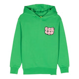 BARROW KIDS felpa chiusa con cappuccio tinta unita con stampe in contrasto Verde per Bambina F3BKUHS071 VERDE BARROW KIDS