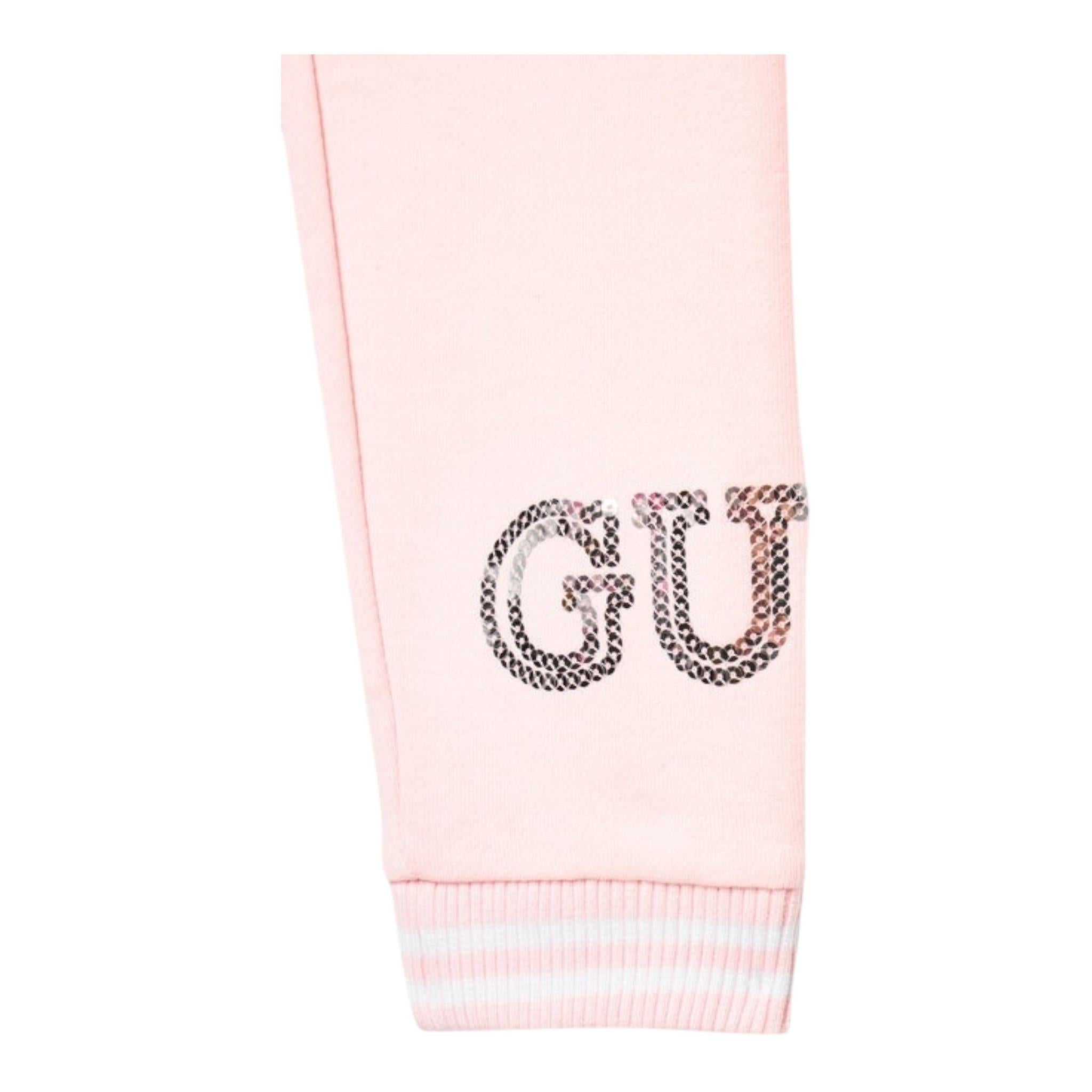 GUESS completo 2 pezzi felpa-pantalone tinta unita Rosa per Neonata A4YG00KA6R4 ROSA GUESS