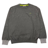 SUN68 maglia girocollo tinta unita con logo e toppe Grigio per Neonato K44327N GRIGIO SUN68