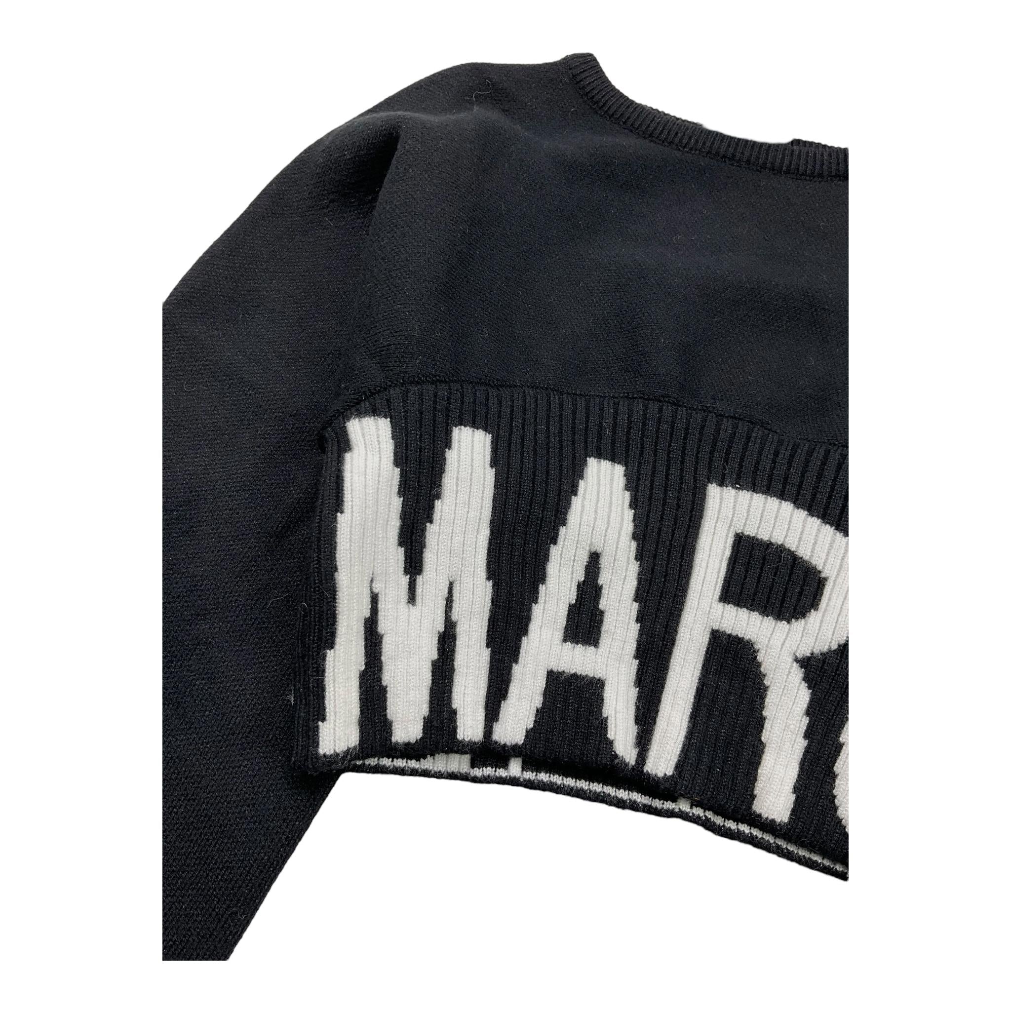 MARC ELLIS maglia crop tinta unita con logo Nero per Bambina JMJSW00171 NERO MARC ELLIS