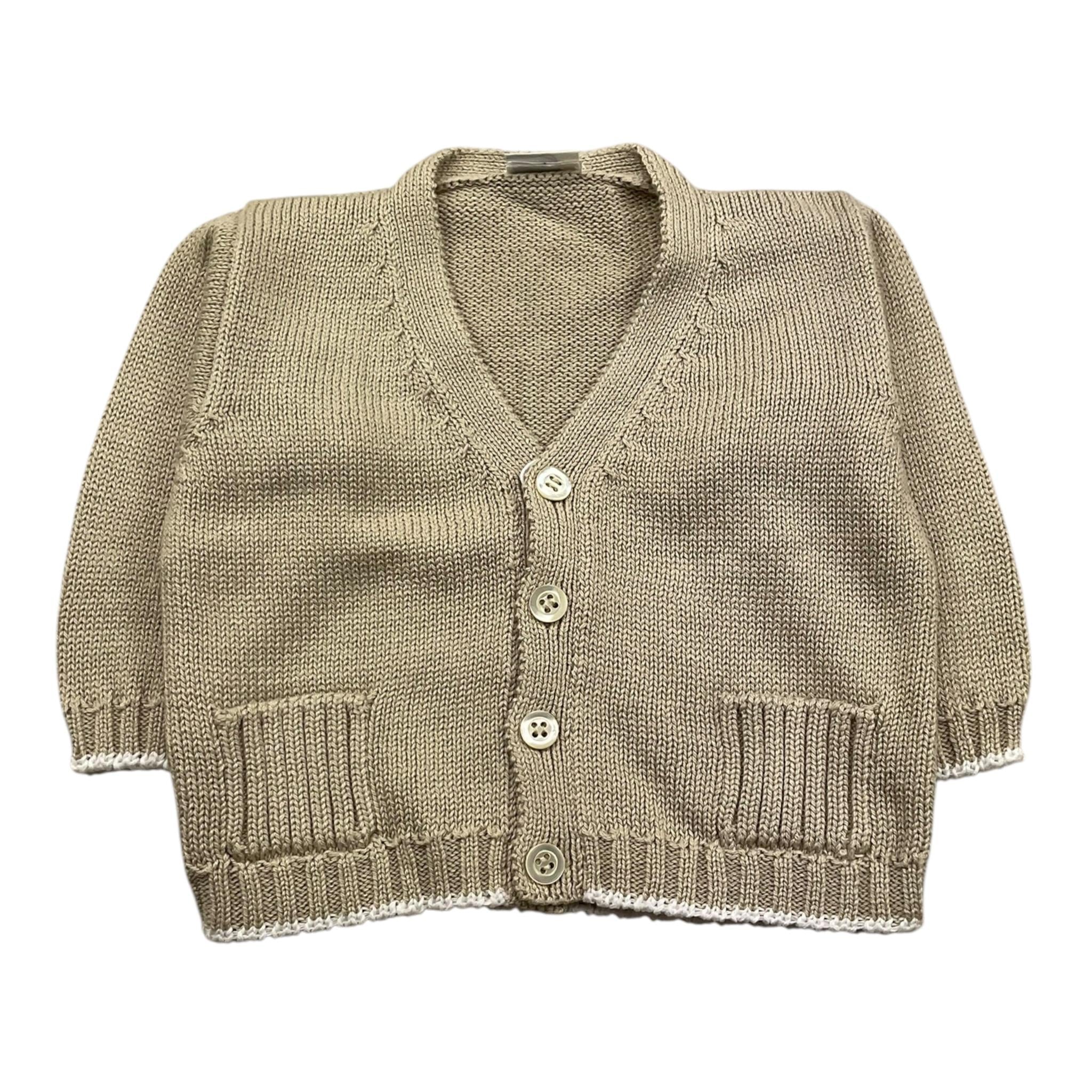 BARONI cardigan tinta unita Beige per Neonato 9838 BEIGE BARONI