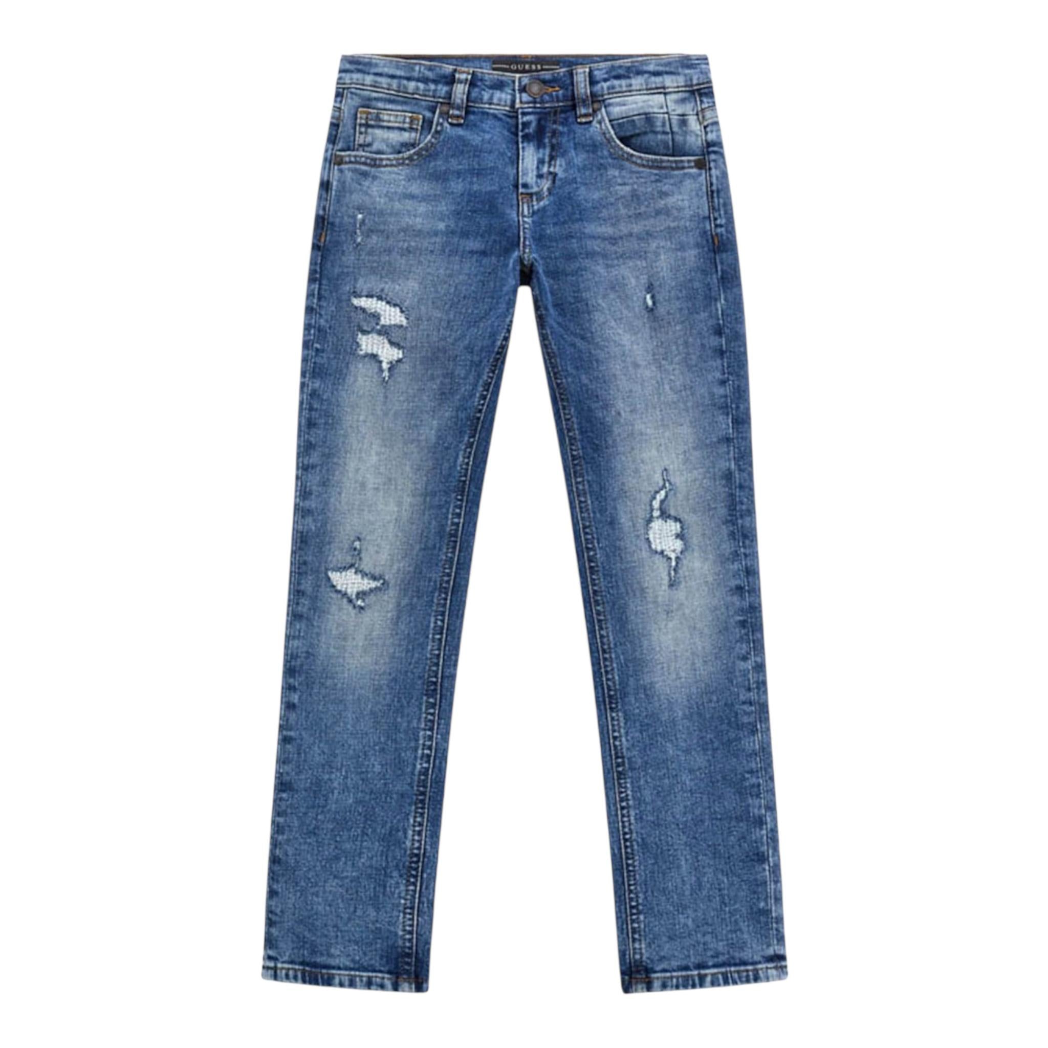 GUESS jeans tinta unita 5 tasche Blu per Bambino L4YA08D52Z0 BLU GUESS