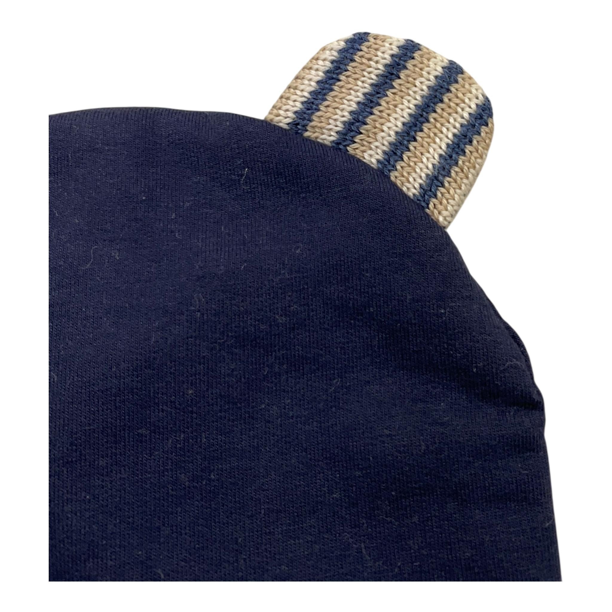MARLU' cappello tinta unita con orecchie Blu per Neonato IC6573 BLU MARLU'