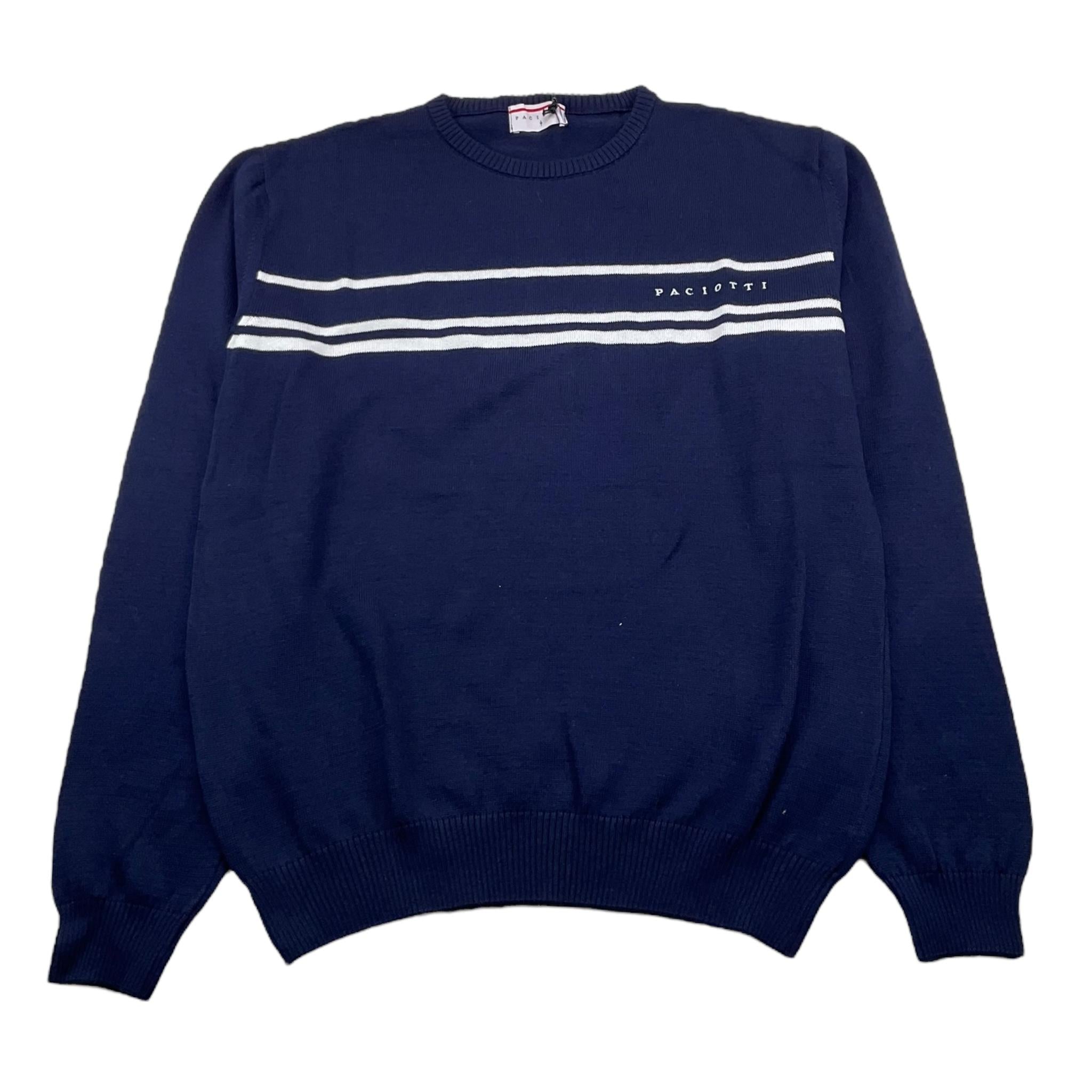 CESARE PACIOTTI maglia girocollo tinta unita con logo Blu per Bambino MGP5355J BLU CESARE PACIOTTI