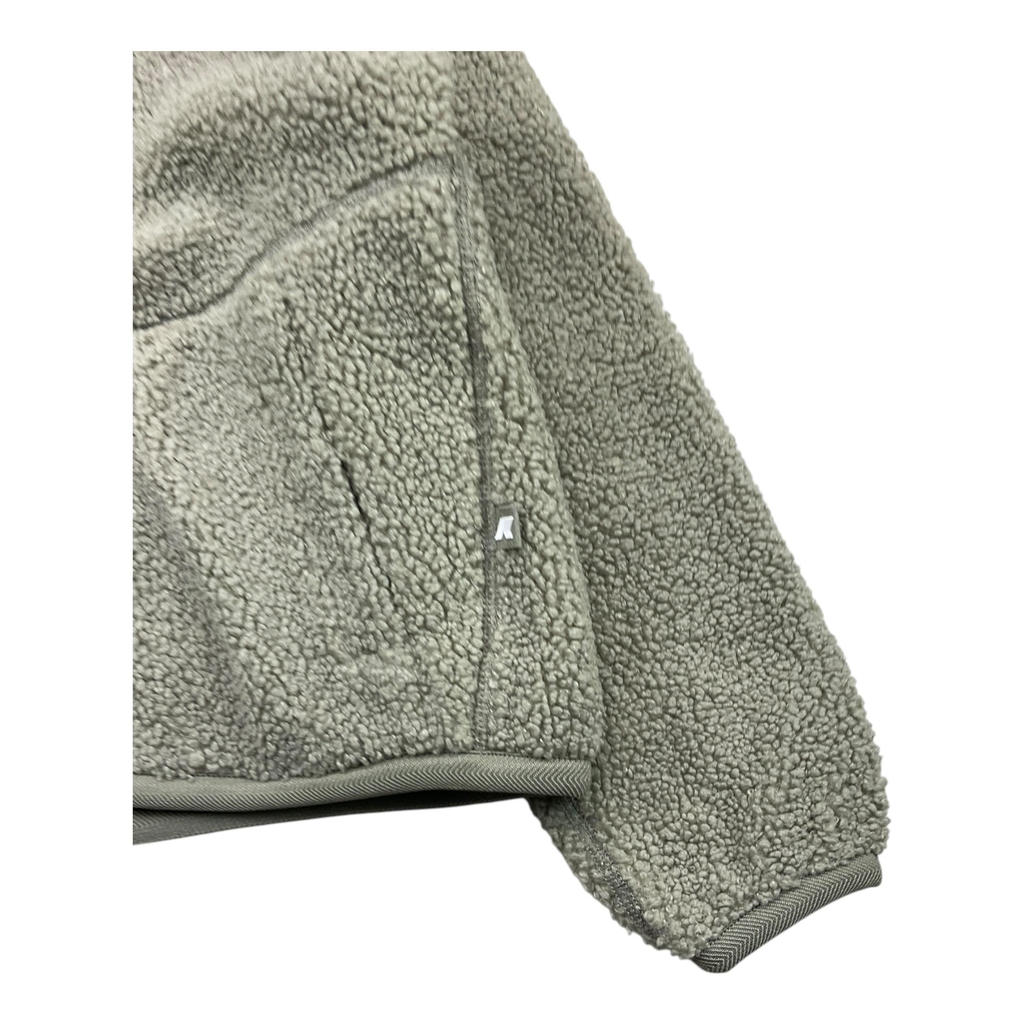 K-WAY felpa tinta unita con zip in pile reversibile Verde per Bambino K8136XW VERDE K-WAY