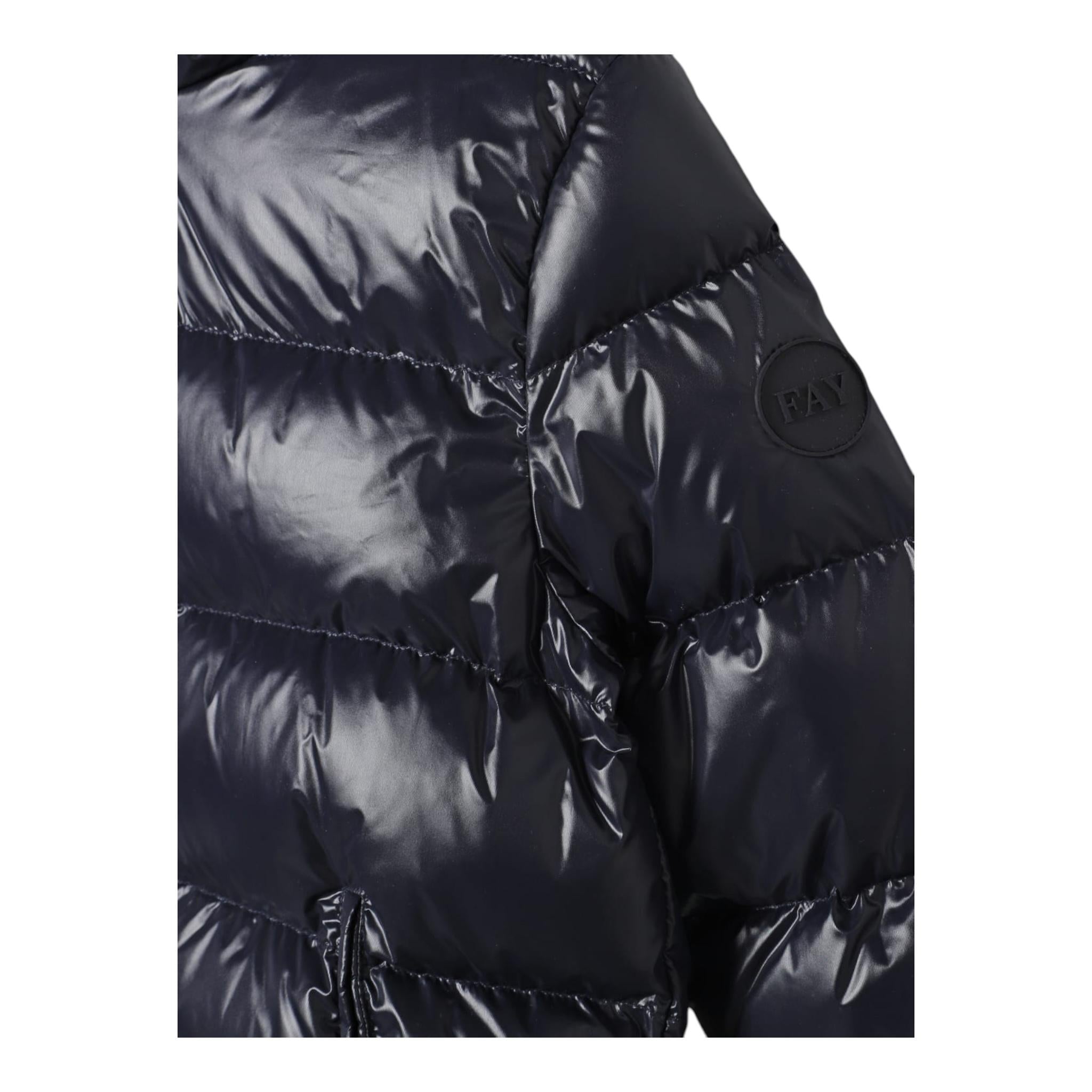 FAY giubbino tinta unita con zip e cappuccio Blu per Neonato FV2P47 BLU FAY