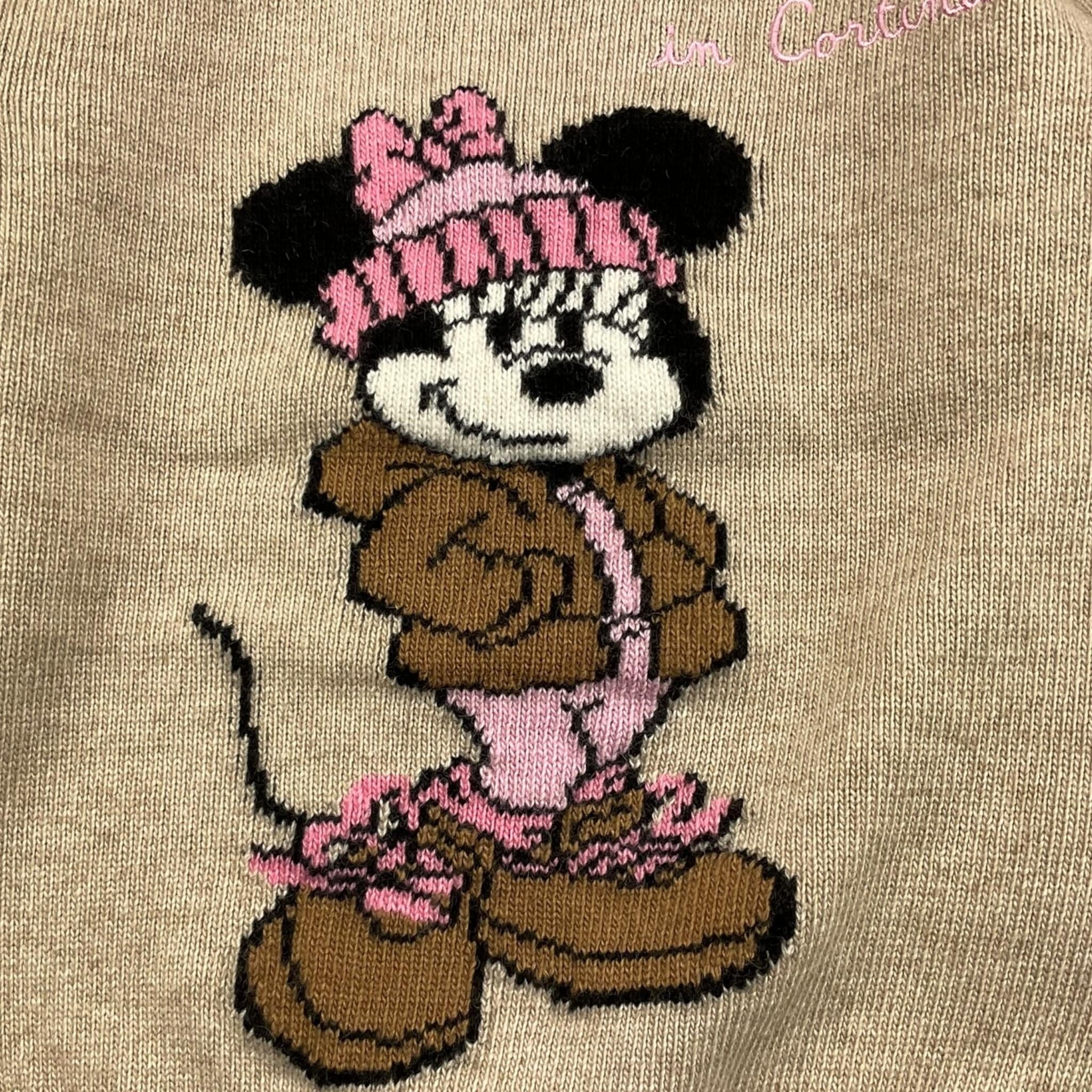 SAINT BARTH maglia gircollo tinta unita con stampa Sabbia per Bambina MINNIEEE SABBIA SAINT BARTH