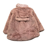 M+E' pelliccia tinta unita con colletto Rosa per Bambina UE1517 ROSA M+E'