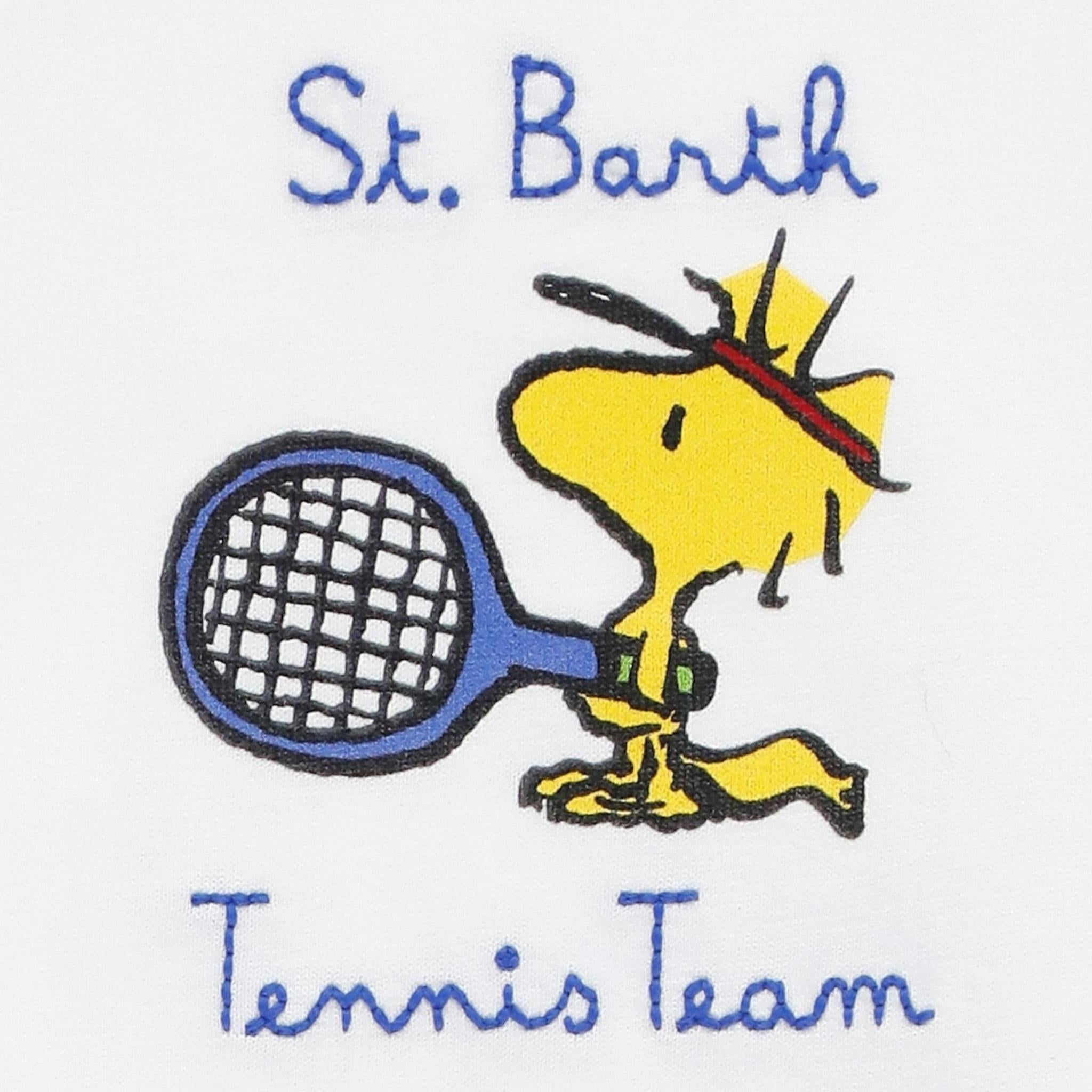 SAINT BARTH t-shirt girocollo tinta unita con stampa Bianco per Bambino CAM0001 BIANCO SAINT BARTH