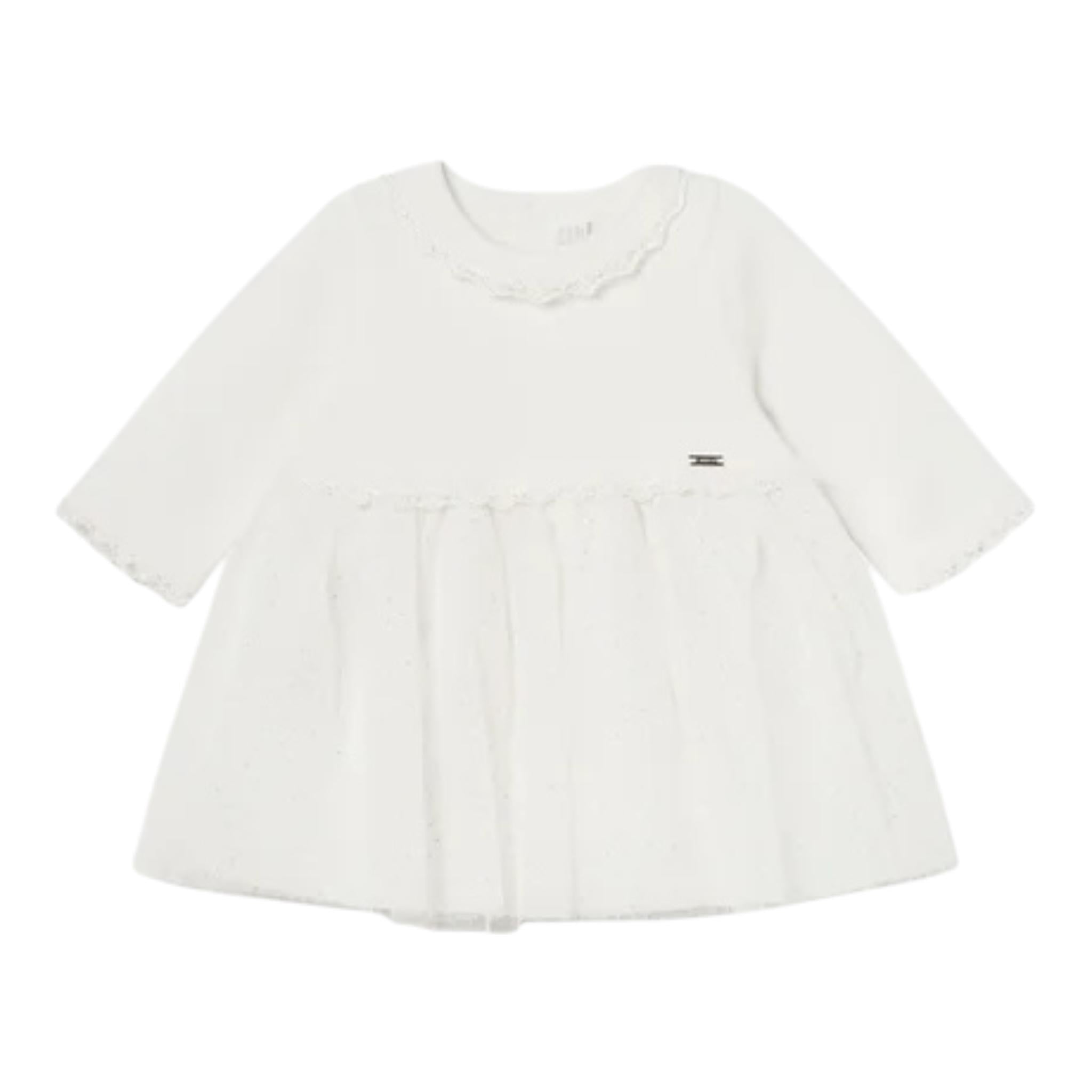 MAYORAL abito tinta unita con tulle Bianco per Neonata 2806680X BIANCO MAYORAL