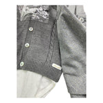 BARCELLINO completo 4 pezzi camicia-cardigan-papillon-pantalone con bretelle Grigio per Neonata 115910 GRIGIO BARCELLINO