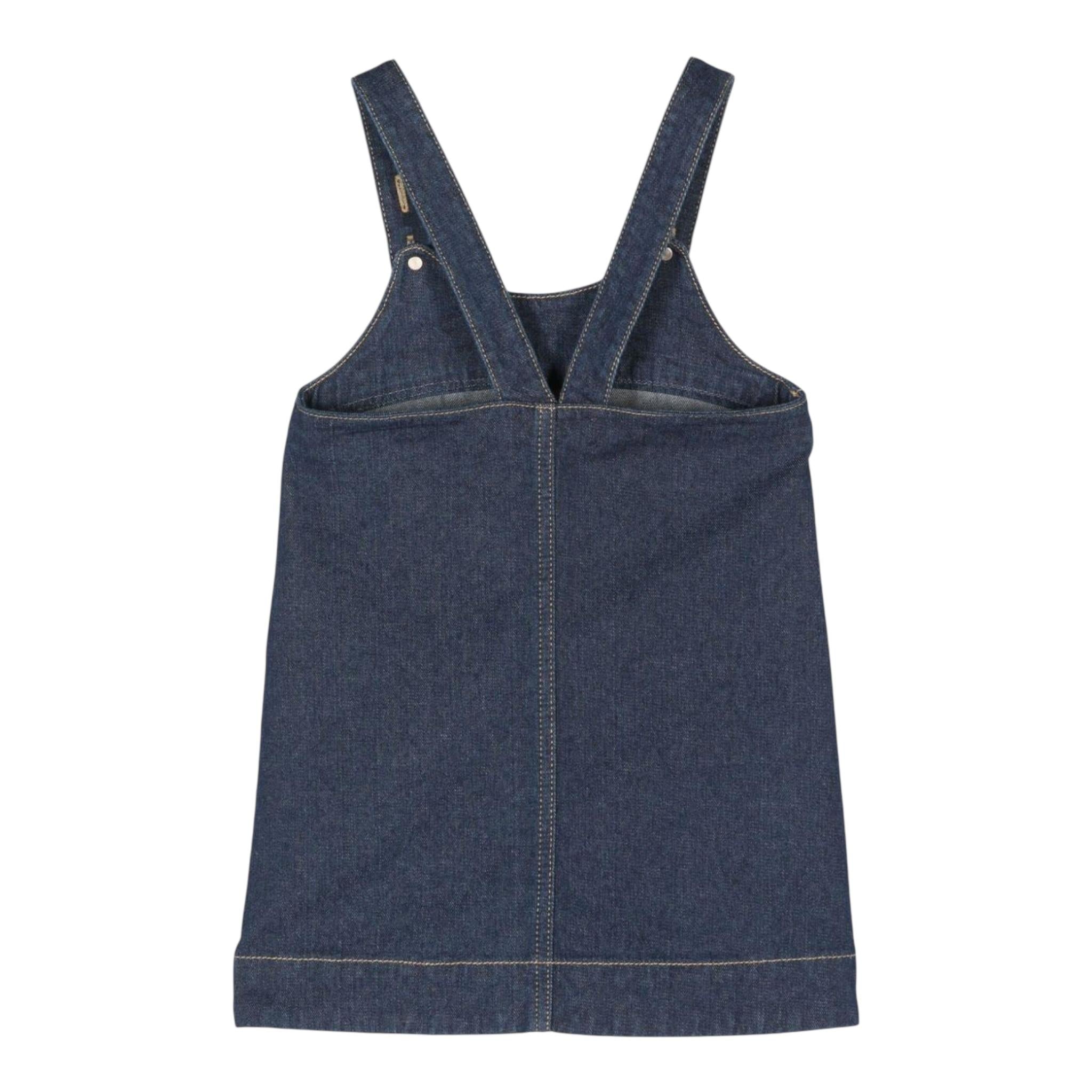 ELISABETTA FRANCHI salopette in denim tinta unita con tasche in contrasto Blu per Bambina EFAB545 BLU ELISABETTA FRANCHI