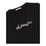 LIU JO t-shirt girocollo tinta unita cn stampa brillantinata Nero per Bambina GF4029 NERO LIU JO