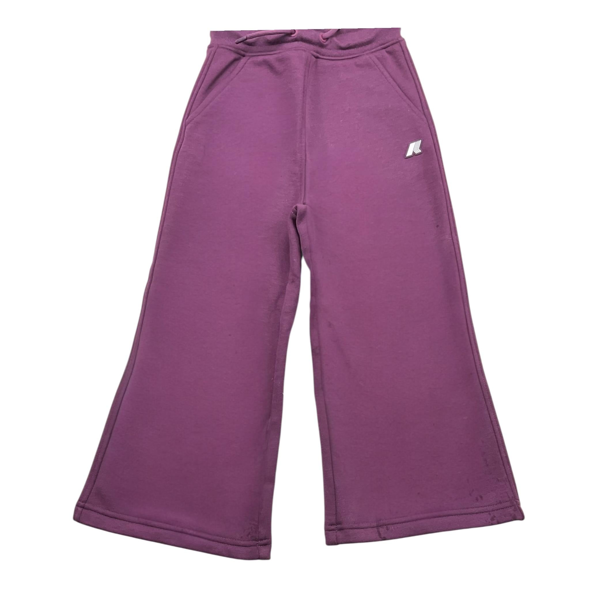 K-WAY pantalone modello tuta a palazzo tinta unita Viola per Bambina K3131PW VIOLA K-WAY