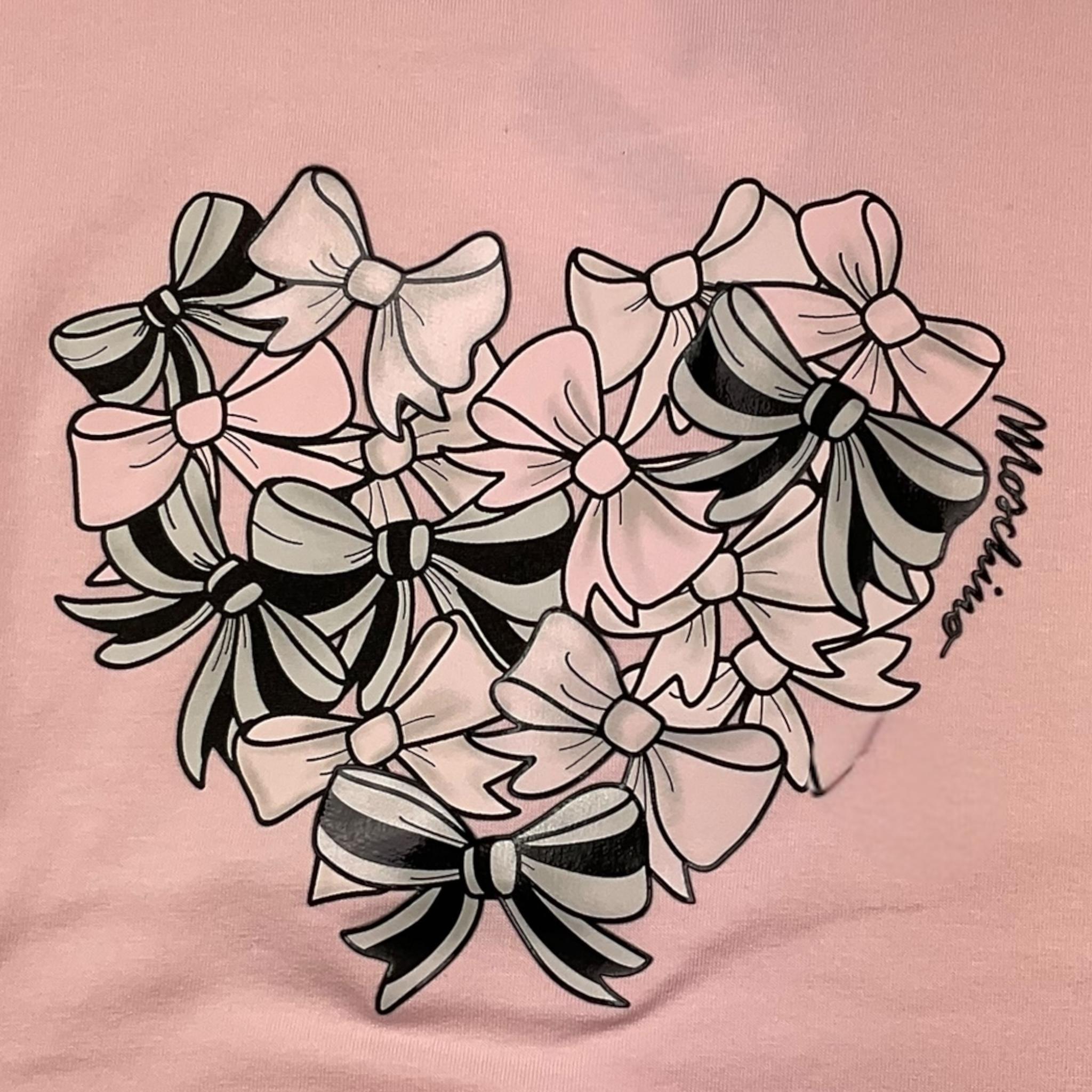 MOSCHINO abito modello felpa tinta unita con stampa Rosa per Bambina HAV0GY ROSA MOSCHINO