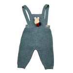 MARLU' completo 2pz-salopette tinta unita con bottoni-body Verde per Neonato COAM VERDE MARLU'