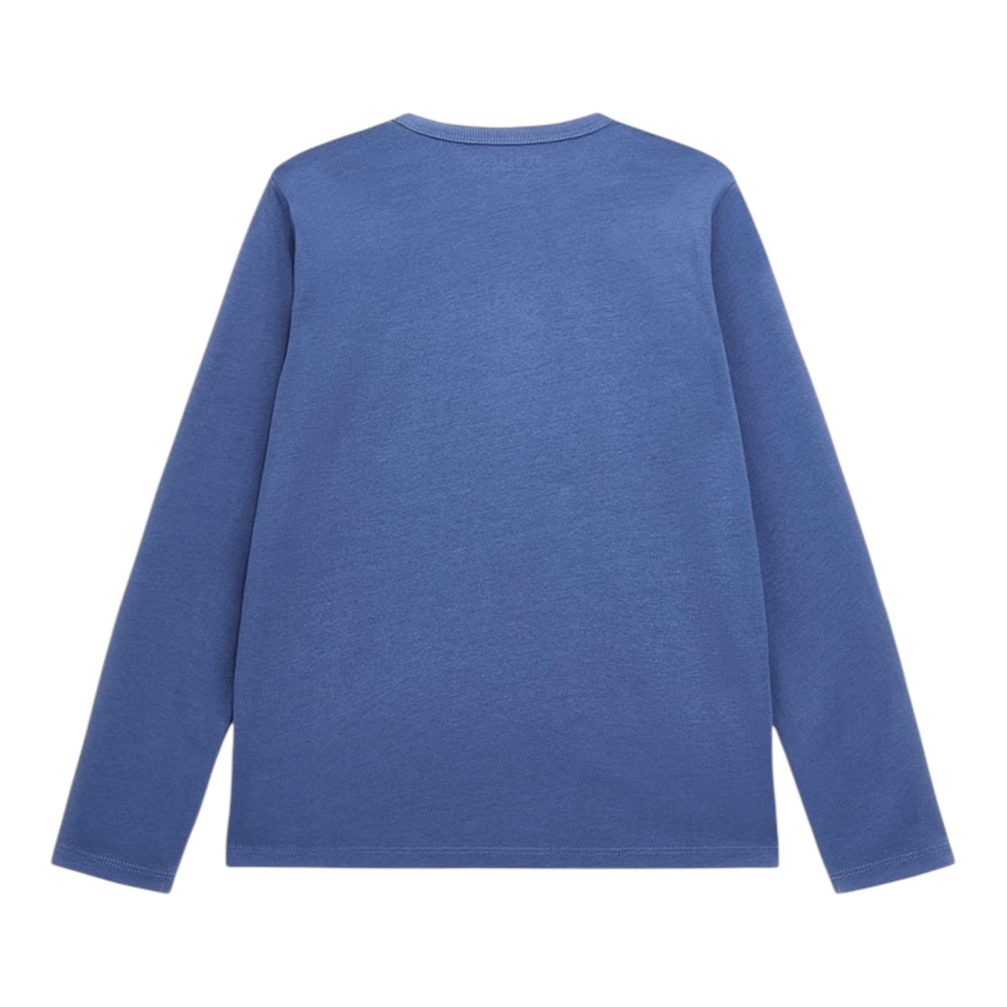 GUESS shirt girocollo tinta unita con logo Blu per Bambino L4YI38K8HM4 BLU GUESS
