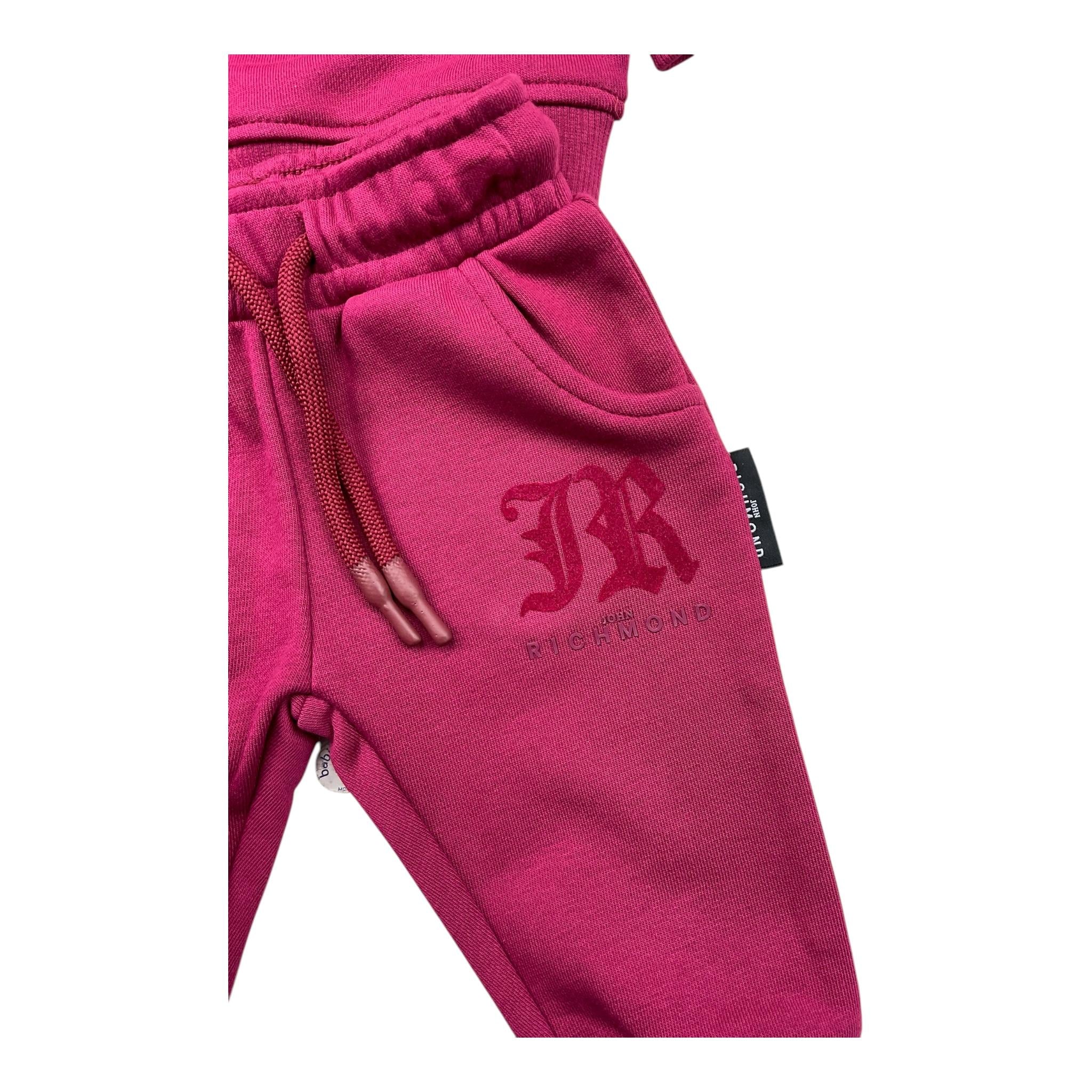 JOHN RICHMOND completo 2pz felpa-pantalone tinta unita con stampa Bordeaux per Neonato RIA25016CF BORDEAUX JOHN RICHMOND