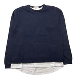 PAOLO PECORA maglia girocollo tinta unita con finta shirt Blu per Bambino PP4095 BLU PAOLO PECORA