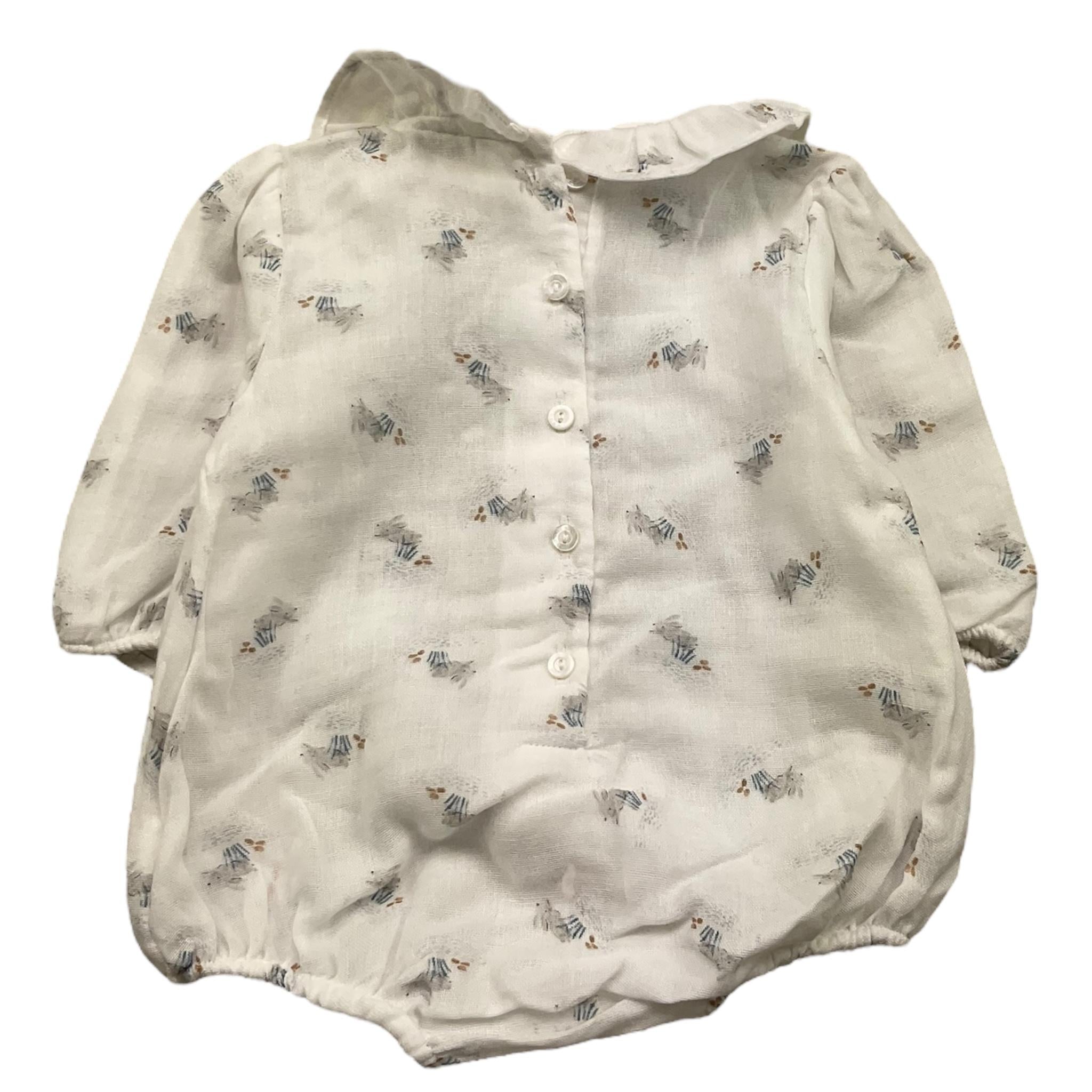 WEDOBLE camicia body tinta unita con stampe in contrasto Bianco per Neonata I2408916 BIANCO WEDOBLE