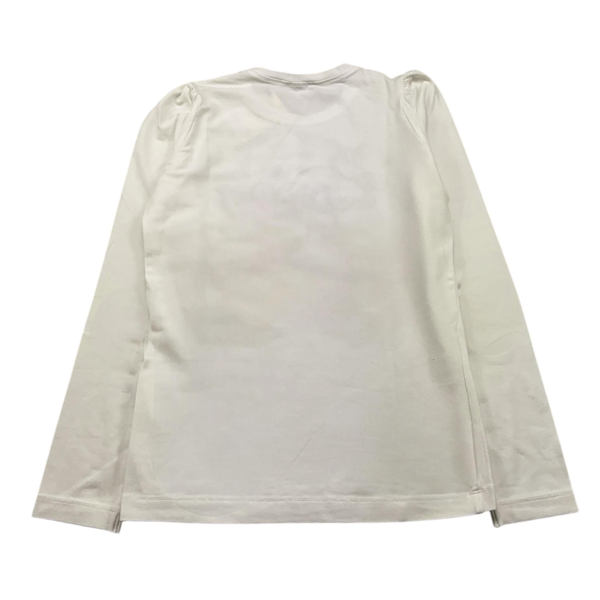 MONNALISA shirt girocollo tinta unita cn stampa in contrasto Bianco per Bambina 194628PX BIANCO MONNALISA