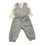 LALALU' completo 3 pezzi body-gilet-pantaloni Azzurro per Neonato CTL1N AZZURRO LALALU'