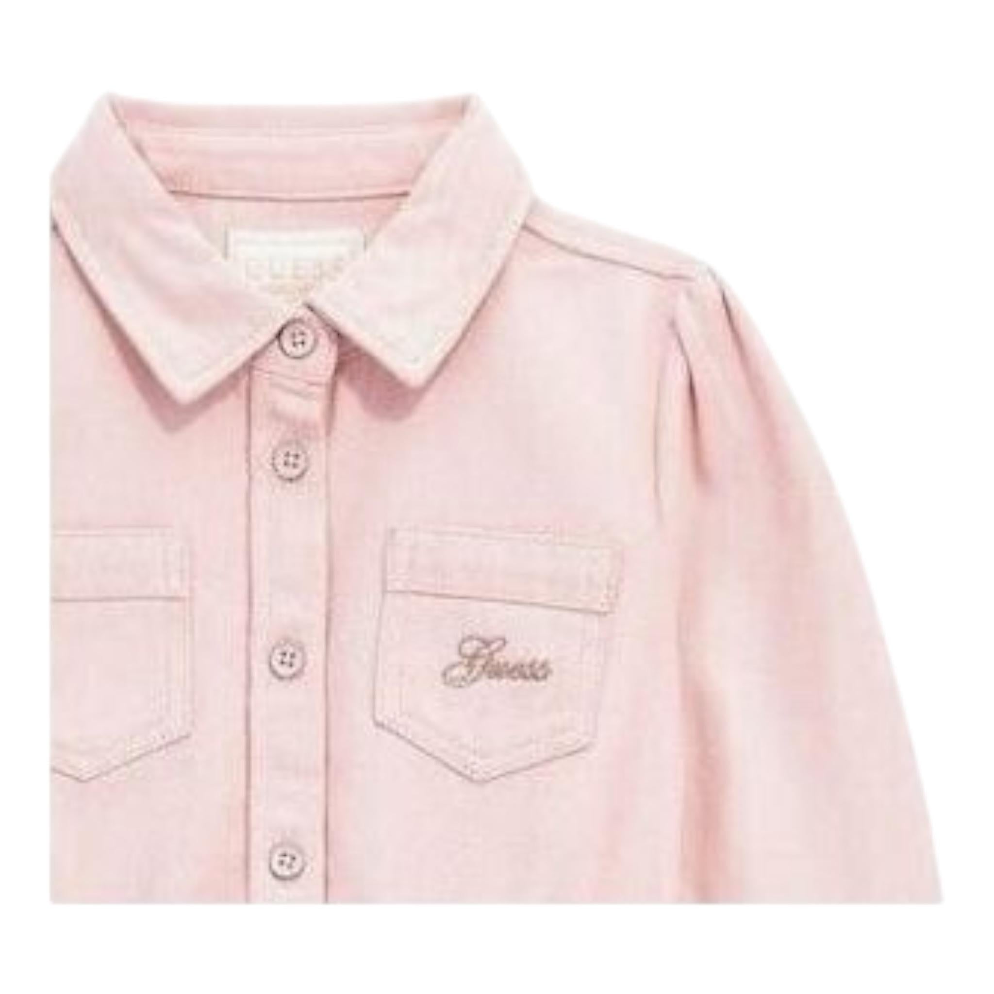 GUESS abito tinta unita con bottoni e fantasia fiori Rosa per Neonata K4YK18WG5P0 ROSA GUESS