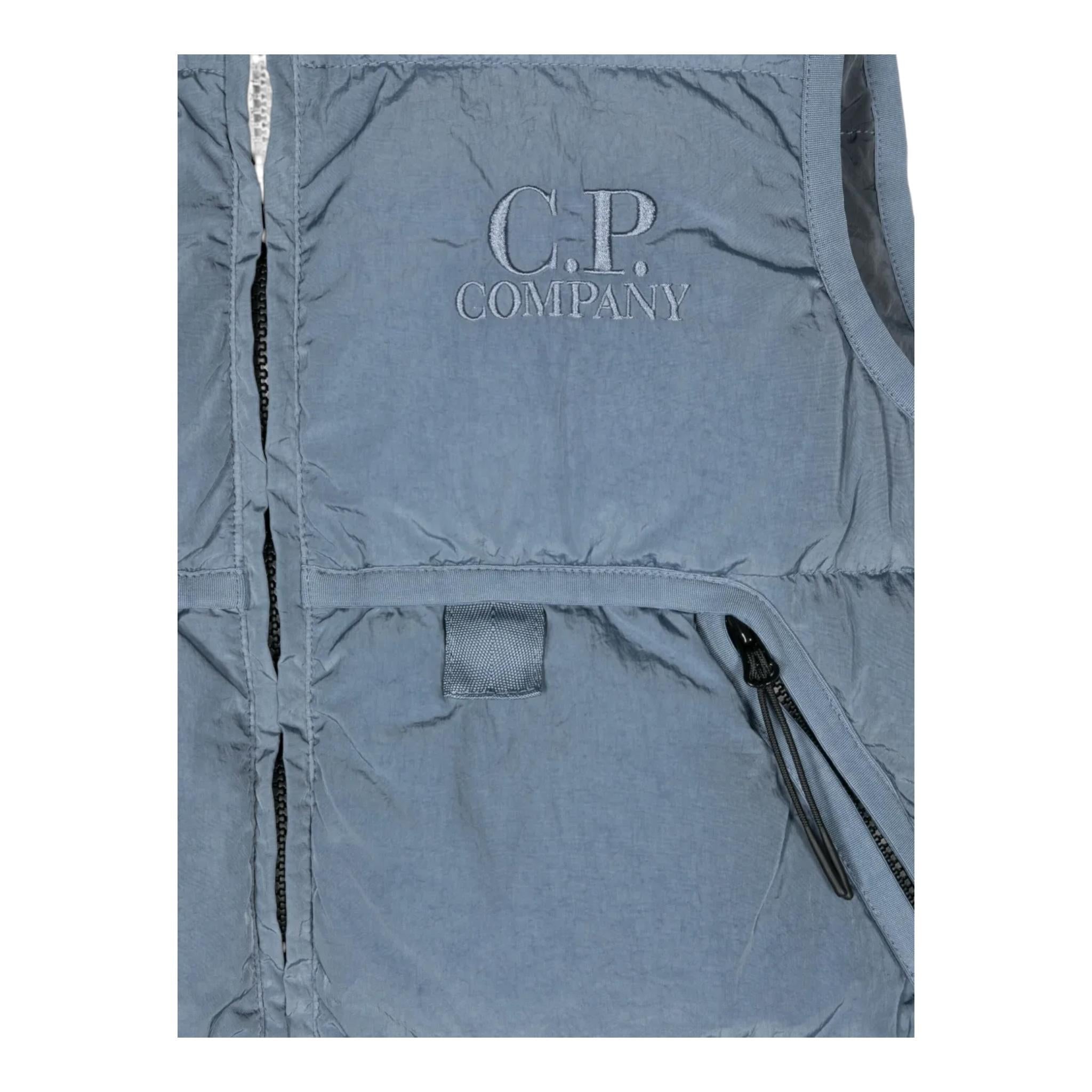 C.P. COMPANY smanicato tinta unita con zip in contrasto Azzurro per Bambino CUS00M AZZURRO C.P. COMPANY