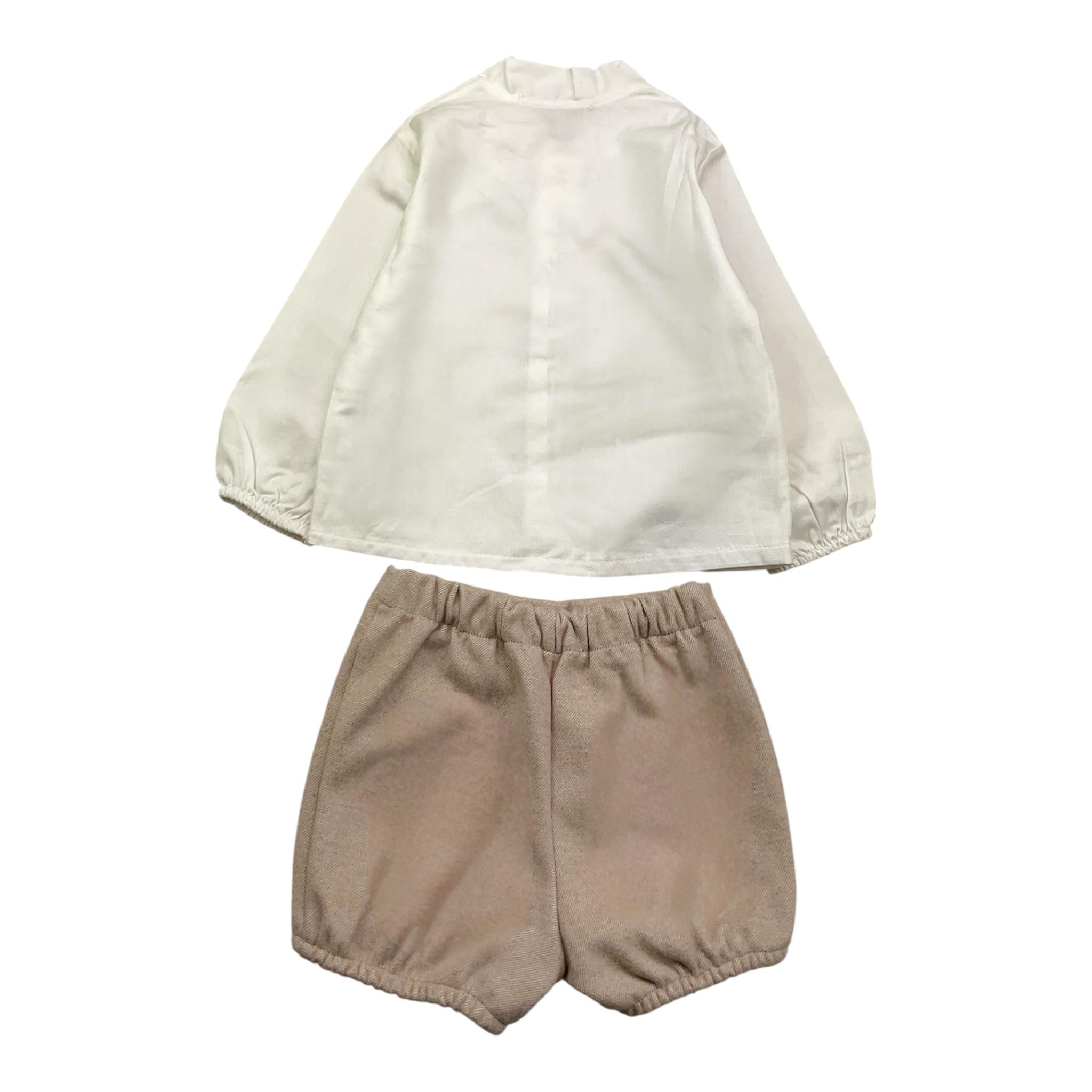 CALAMARO completo 2 pezzi camicia-bermuda Bianco per Neonato 11076X BIANCO CALAMARO