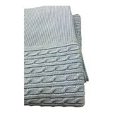 MAC ILUSIO'N coperta tinta unita con ricami Azzurro per Neonato TO77 AZZURRO MAC ILUSIO'N