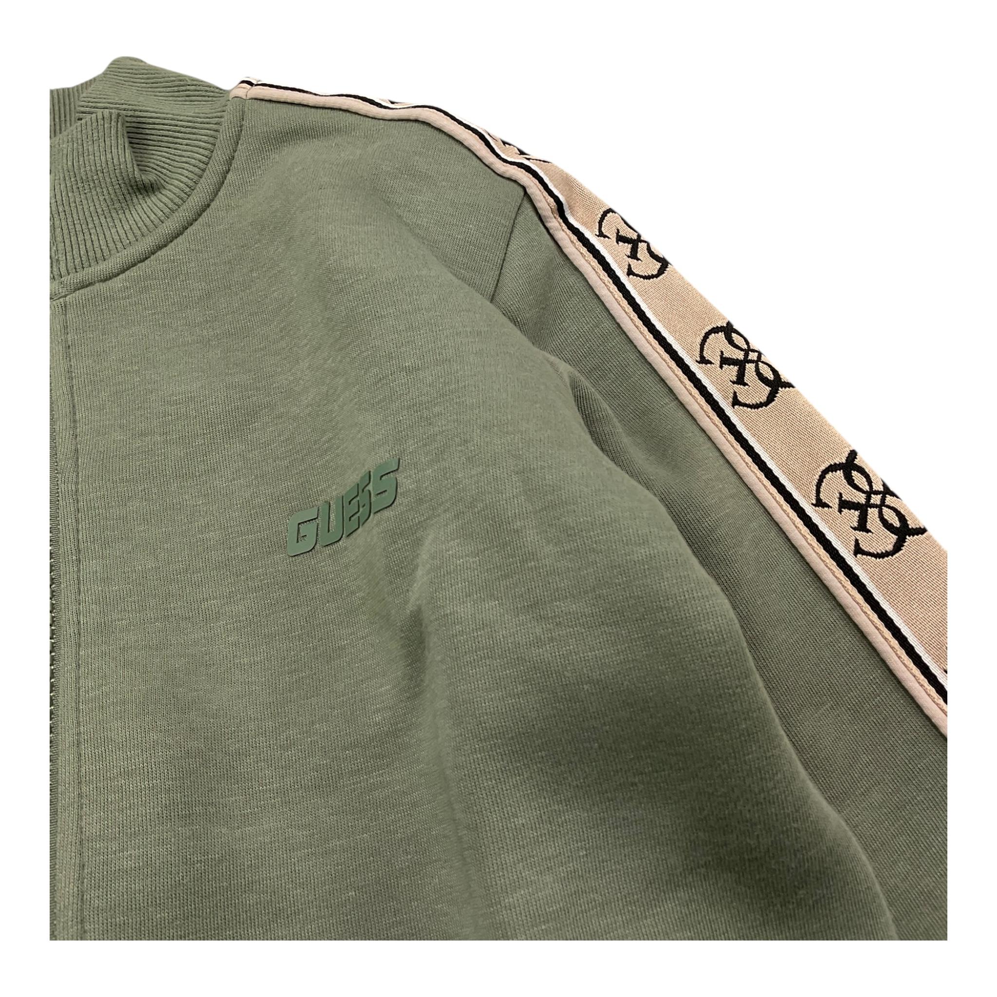 GUESS felpa tinta unita con zip e profili logati Verde per Bambino J2Y06KB3P2 VERDE GUESS