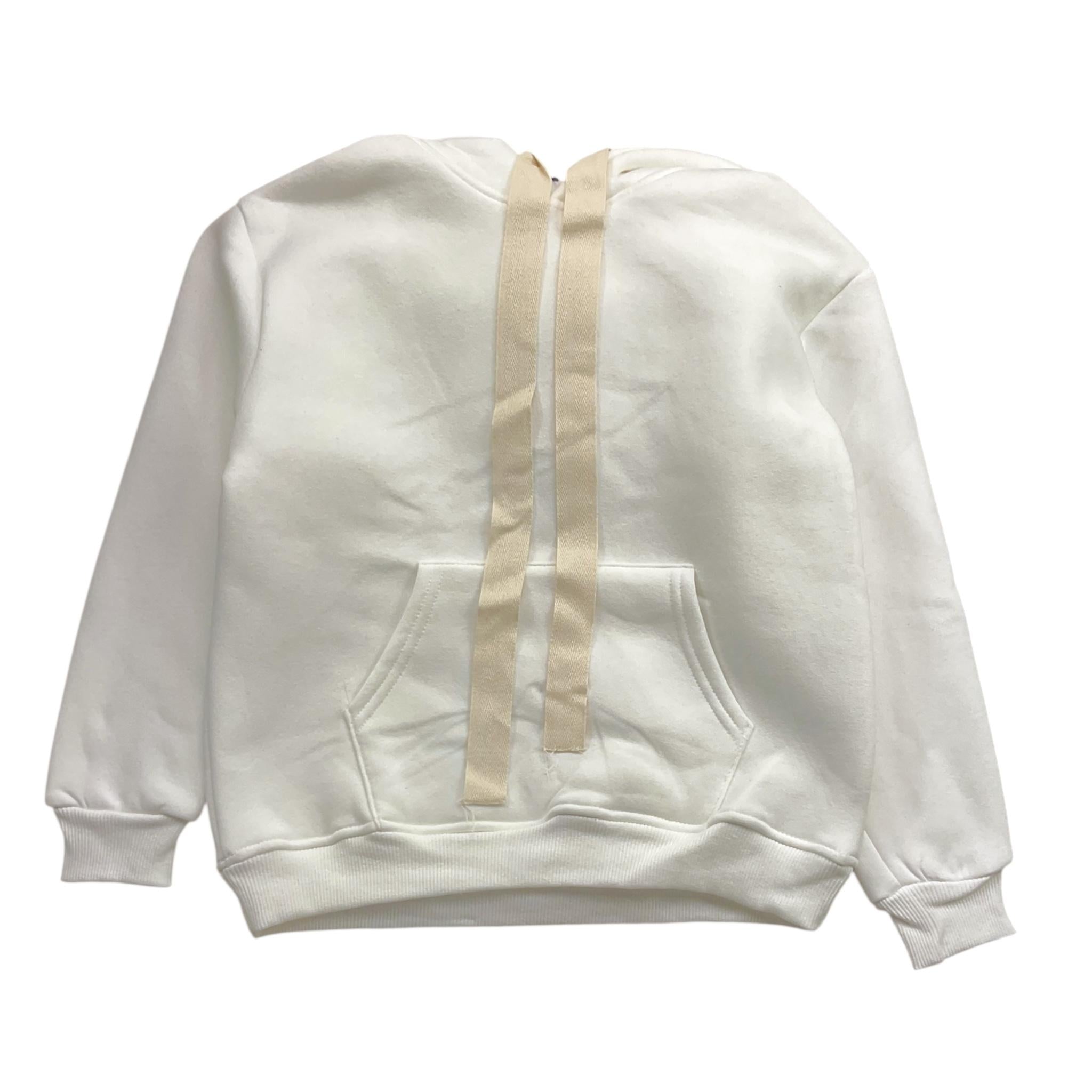 IO CHICO felpa chiusa con cappuccio tinta unita Bianco per Bambino 9198 BIANCO IO CHICO