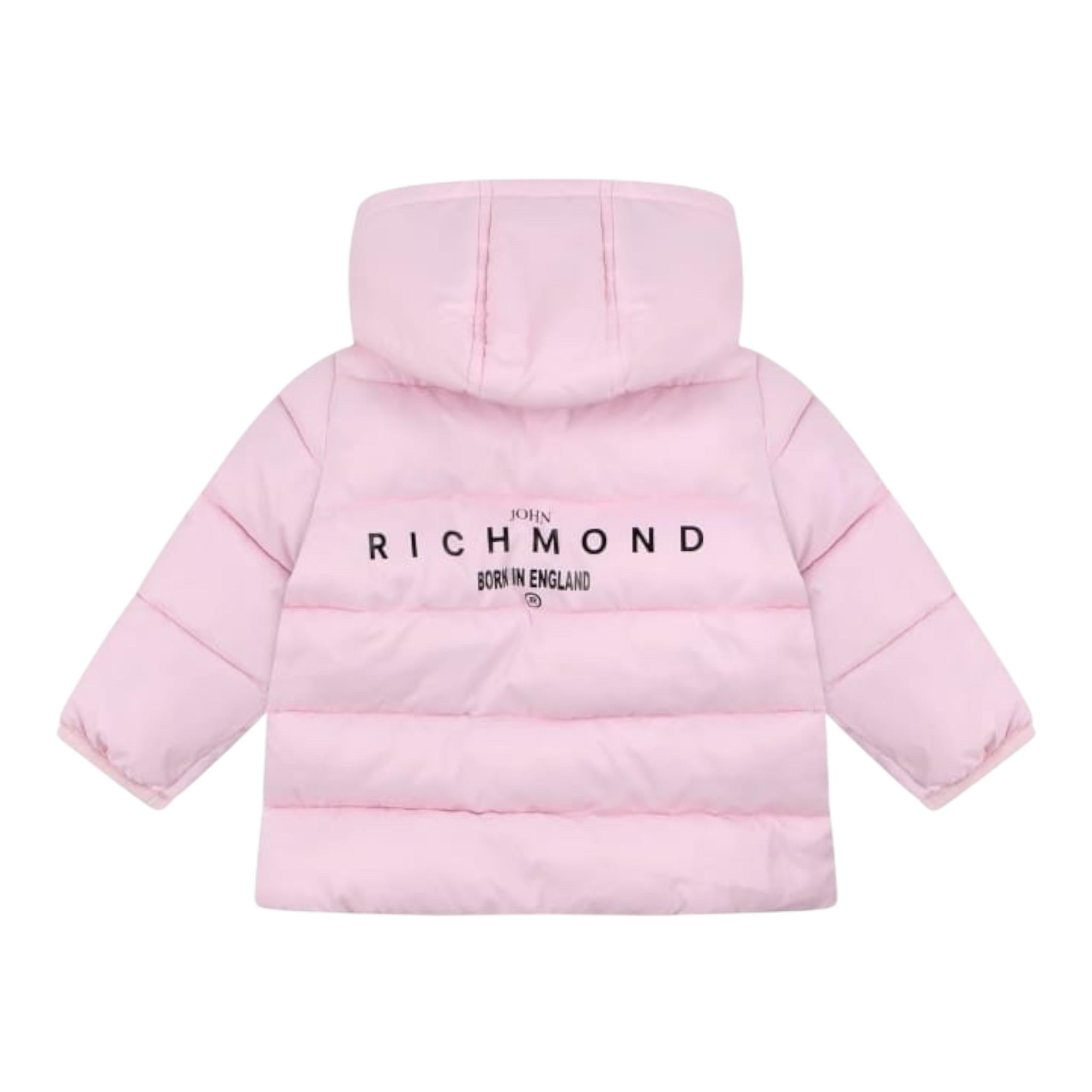 JOHN RICHMOND giubbino tinta unita con cappuccio Rosa per Neonata RIA2400PI ROSA JOHN RICHMOND