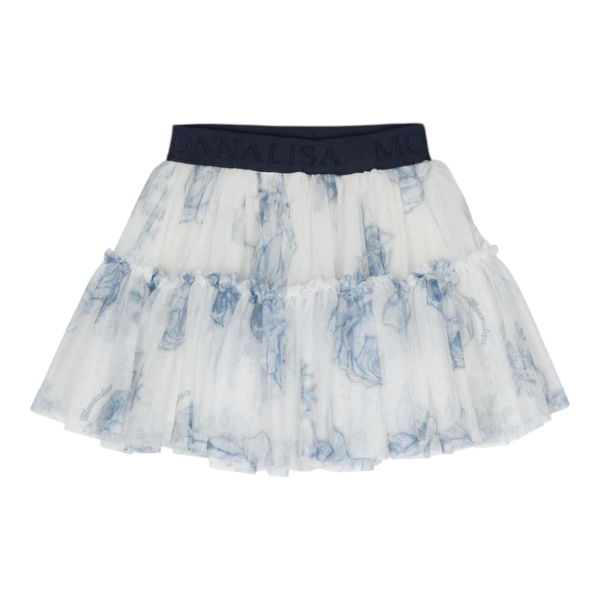 MONNALISA gonna tinta unita con tulle Bianco per Bambina 11D705 BIANCO MONNALISA