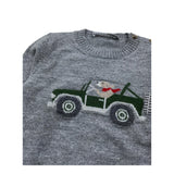 PER TE maglia girocollo tinta unita con ricamo auto Grigio per Neonato 44016 GRIGIO PER TE