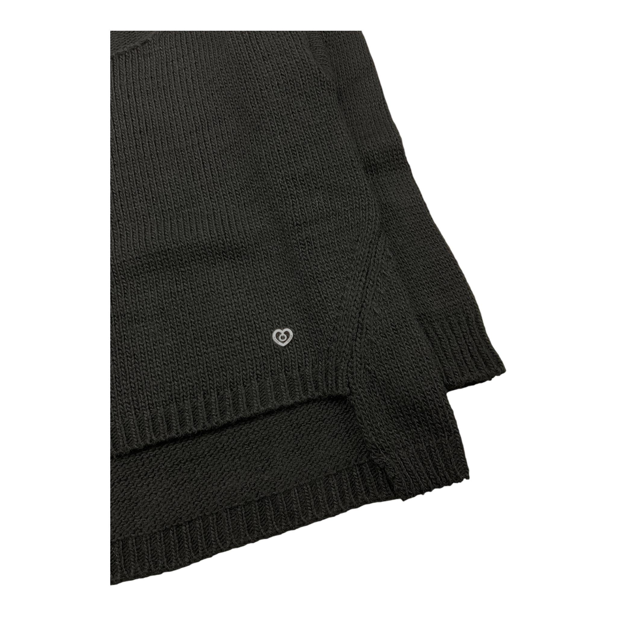 PLEASE maglia gircollo tinta unita asimmetrica Nero per Bambina NBI7230G66 NERO PLEASE