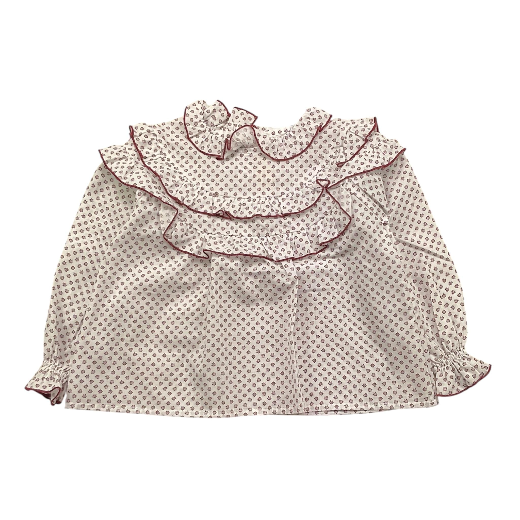 LA STUPENDERIA camicia manica lunga tinta unita fantasia floreale Bianco per Neonata TJCM44X BIANCO LA STUPENDERIA