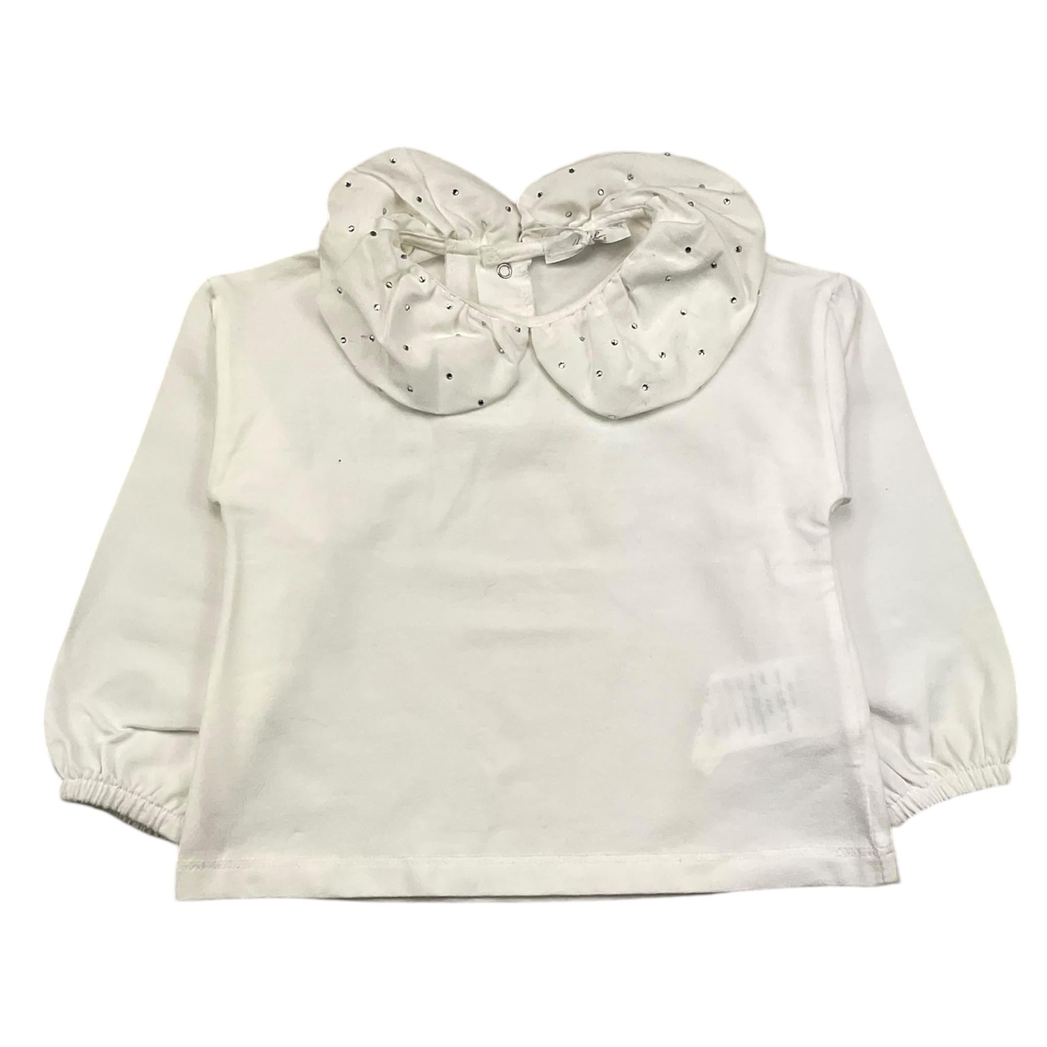U+è BY MISS GRANT shirt tinta unita con colletto Bianco per Neonata UE1500 BIANCO U+è BY MISS GRANT