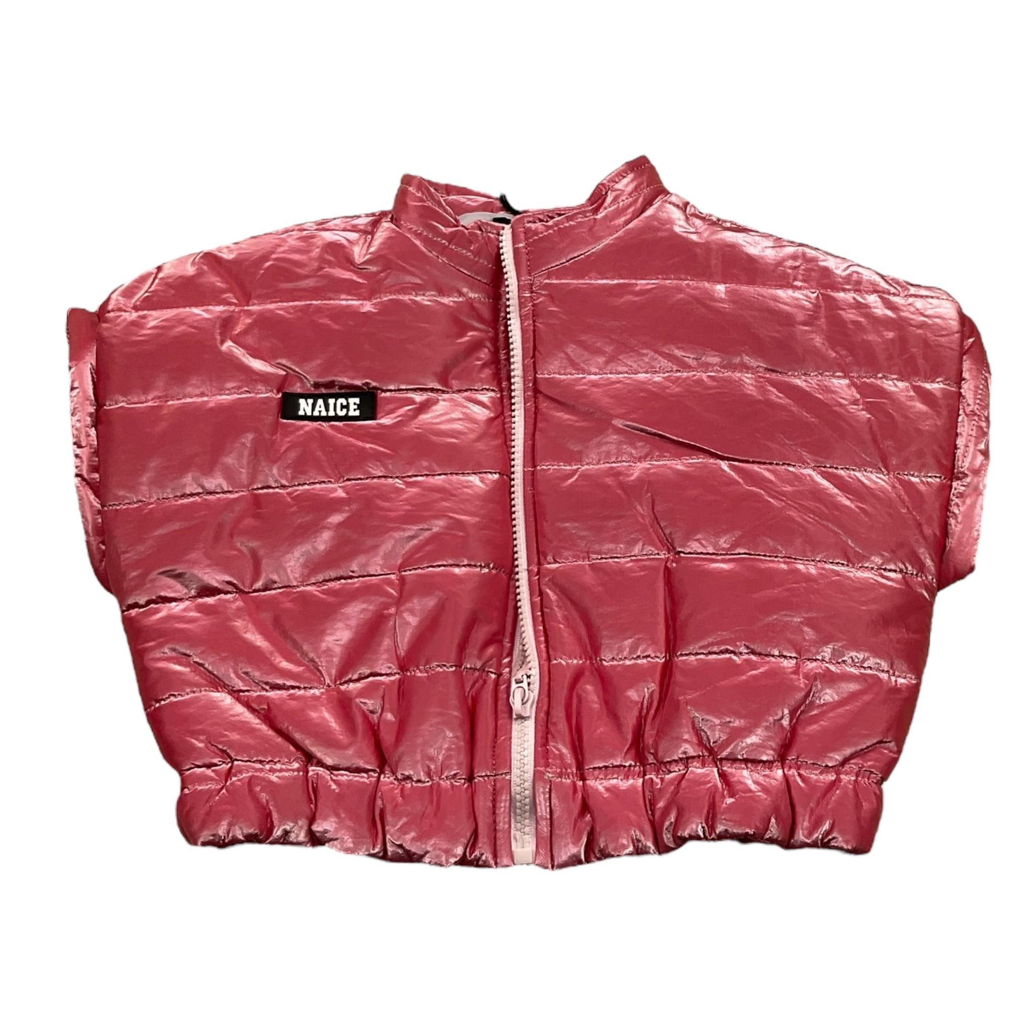 NAICE smanicato tinta unita con logo Rosa per Bambina 231057 ROSA NAICE