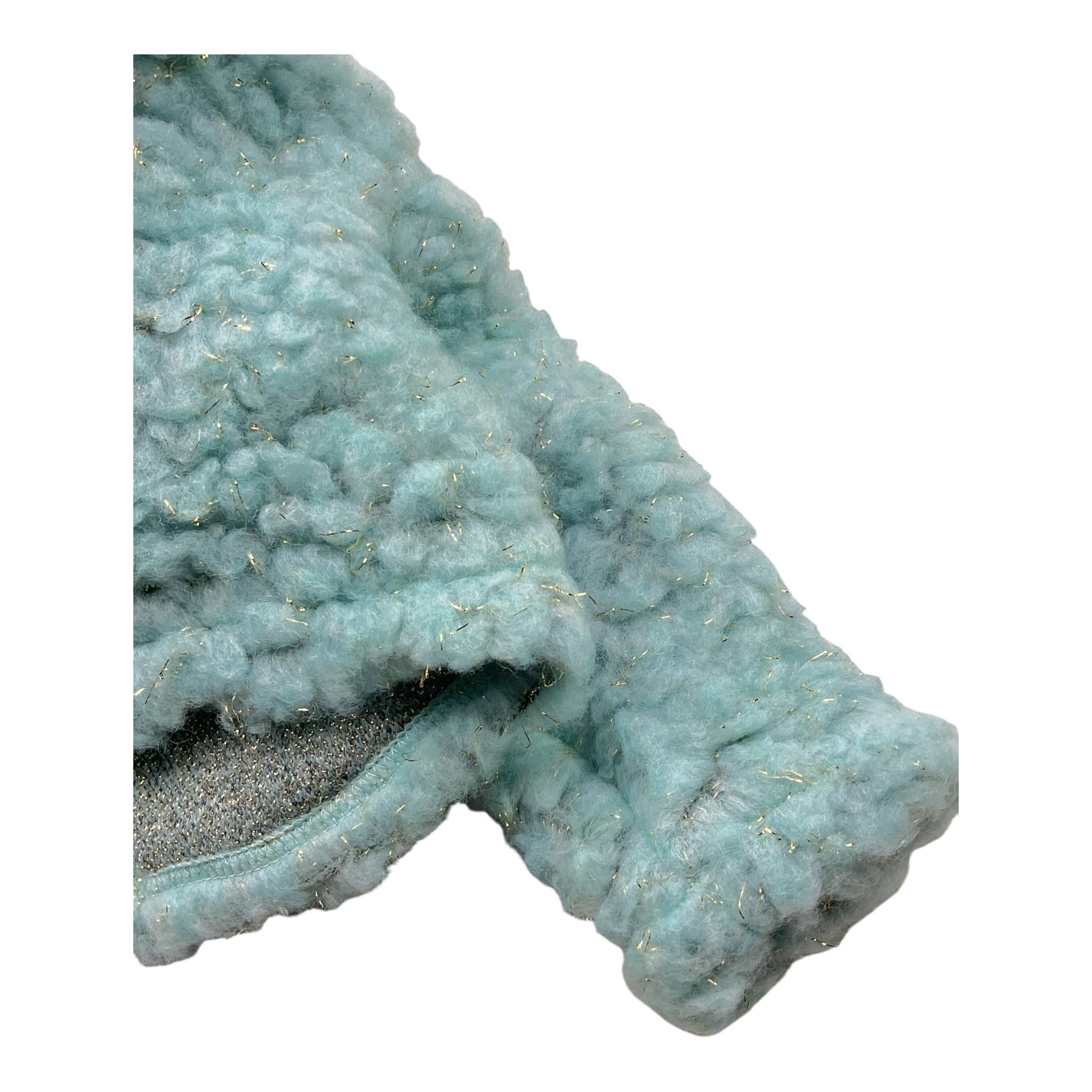 DOU DOU felpa crop modello con cappuccio tinta unita Verde acqua per Bambina DV4A50 VERDE ACQUA DOU DOU