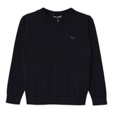 EMPORIO ARMANI maglia girocollo tinta unita con logo Blu per Bambino 8N4MA1 BLU EMPORIO ARMANI