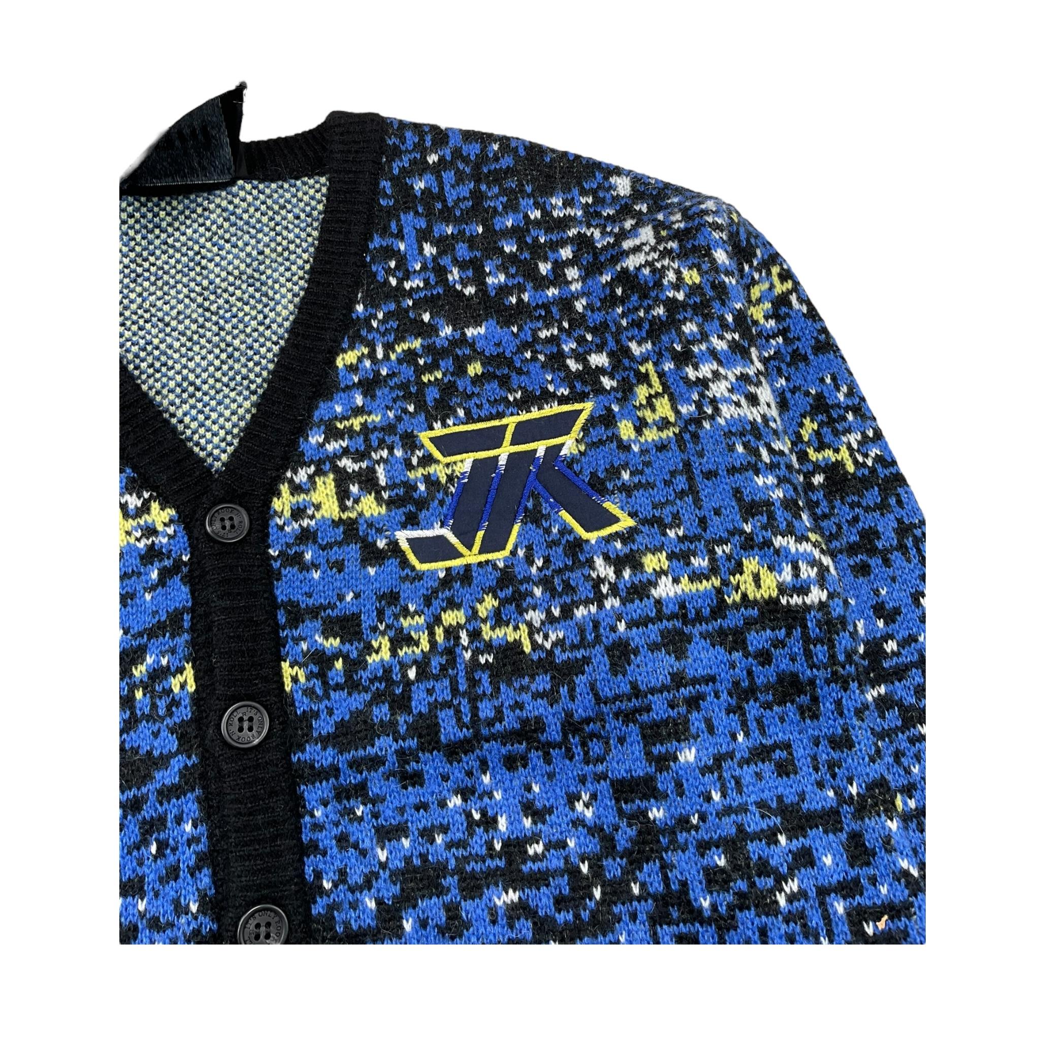 JOHN RICHMOND cardigan scollo a v stampa fantasia Blu per Bambino RBA25206CD BLU JOHN RICHMOND