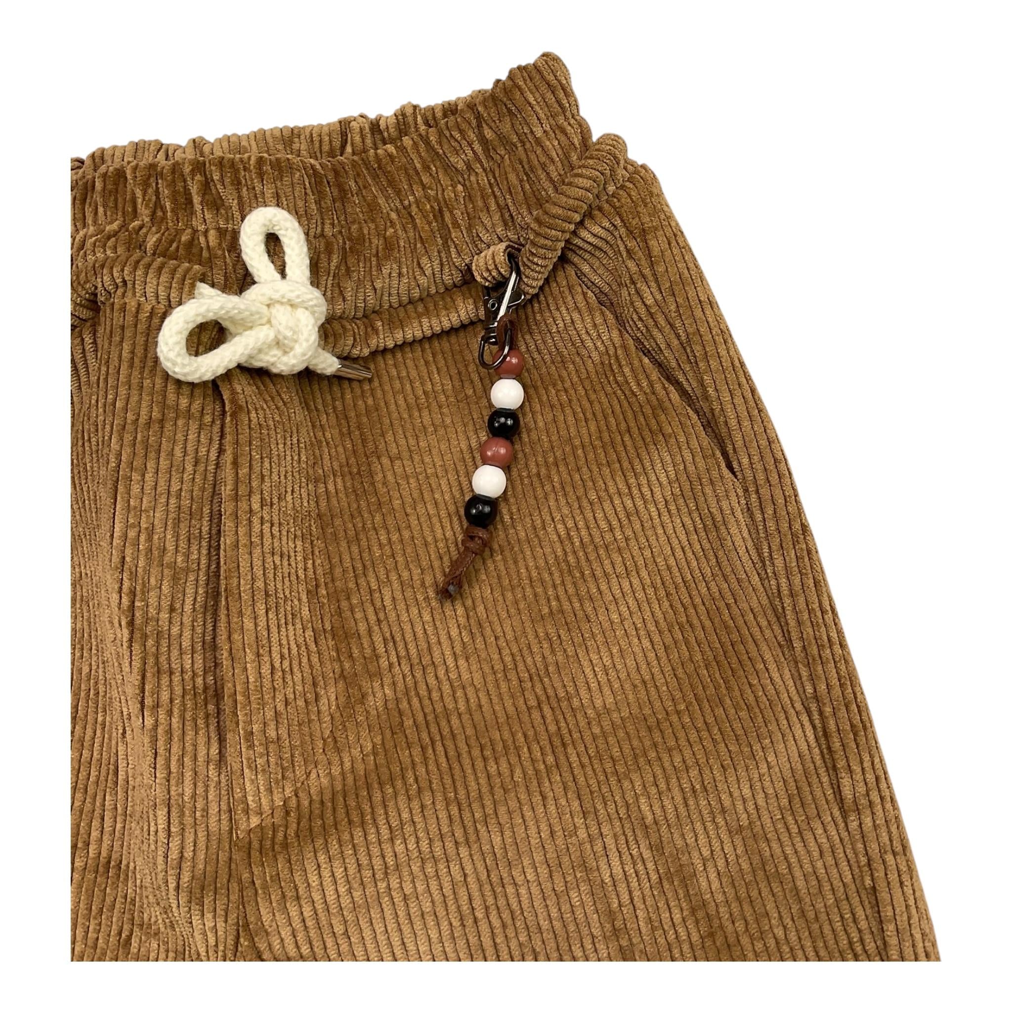 NEVER TOO pantalone tinta unita in velluto con elastico in vita Cammello per Bambino NT2220B CAMMELLO NEVER TOO