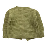 BABIDU cardigan tinta unita con bottoni in contrasto Verde per Bambina 60683J VERDE BABIDU