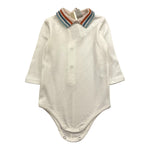 MARLU' completo 2pz-salopette tinta unita con bottoni-body Verde per Neonato COAM VERDE MARLU'