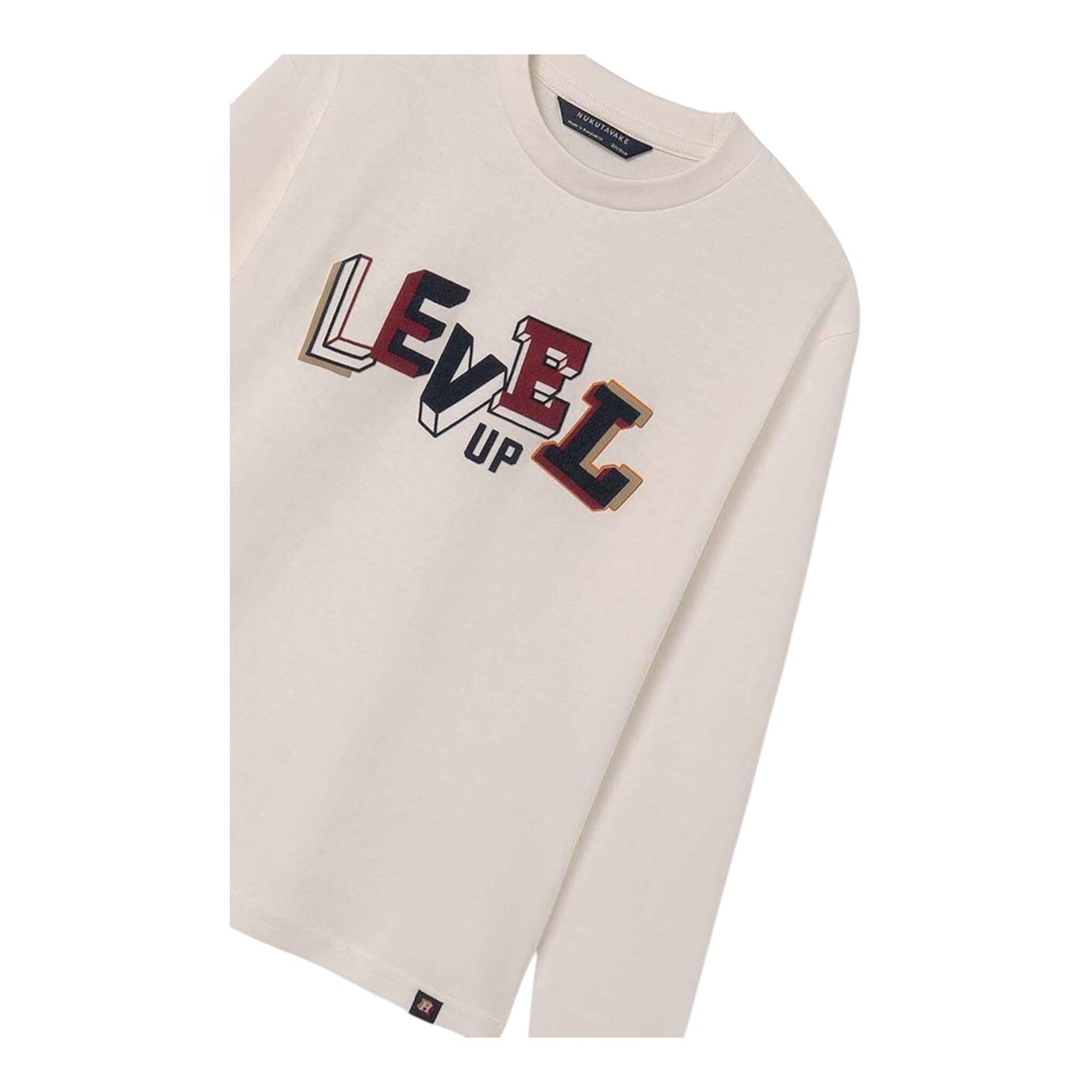 NUKUTAVAKE shirt girocollo tinta unita con stampa Bianco per Bambino 7079 BIANCO NUKUTAVAKE