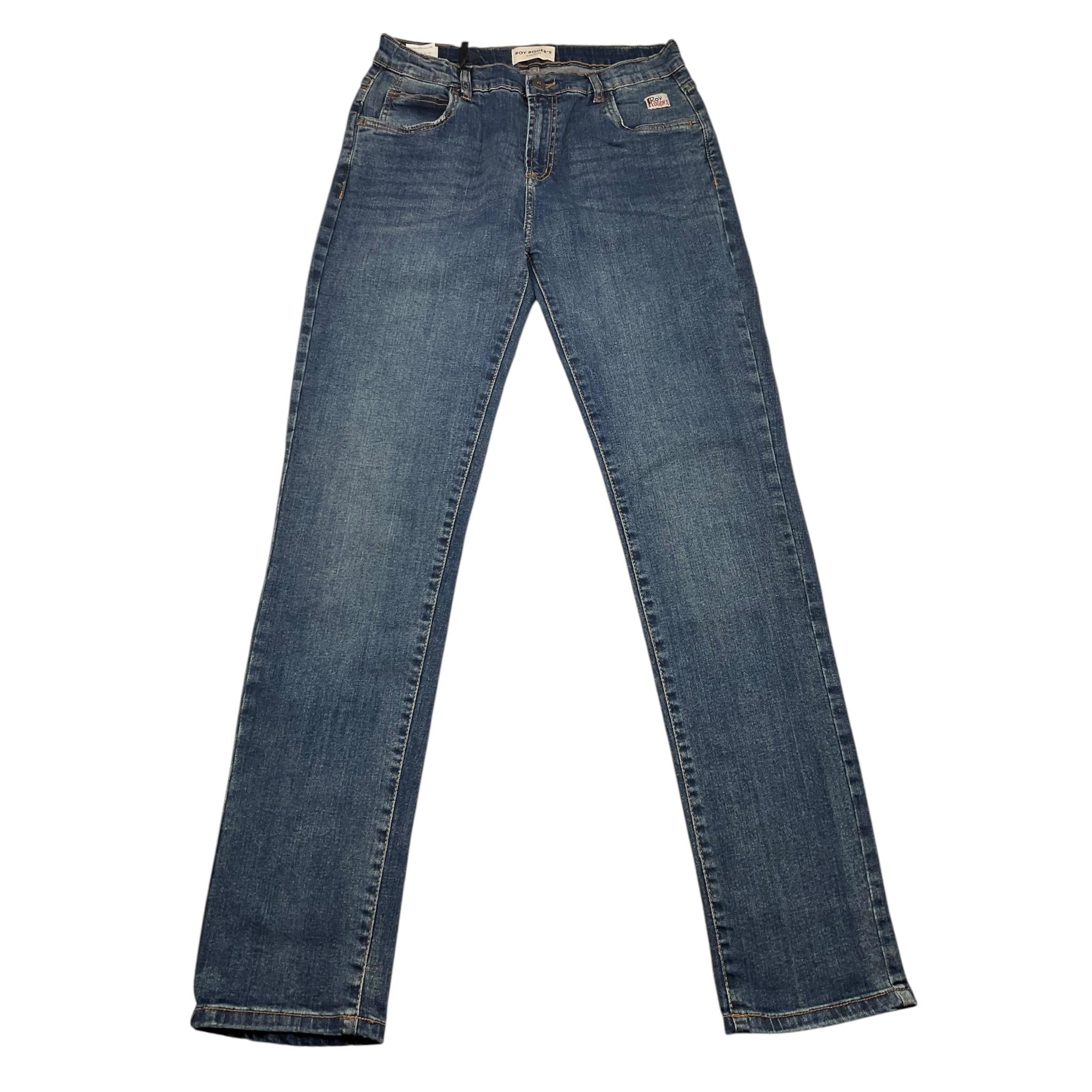 ROY ROGER'S jeans morbido tinta unita con girovita regolabie Blu per Bambino RA146 BLU ROY ROGER'S