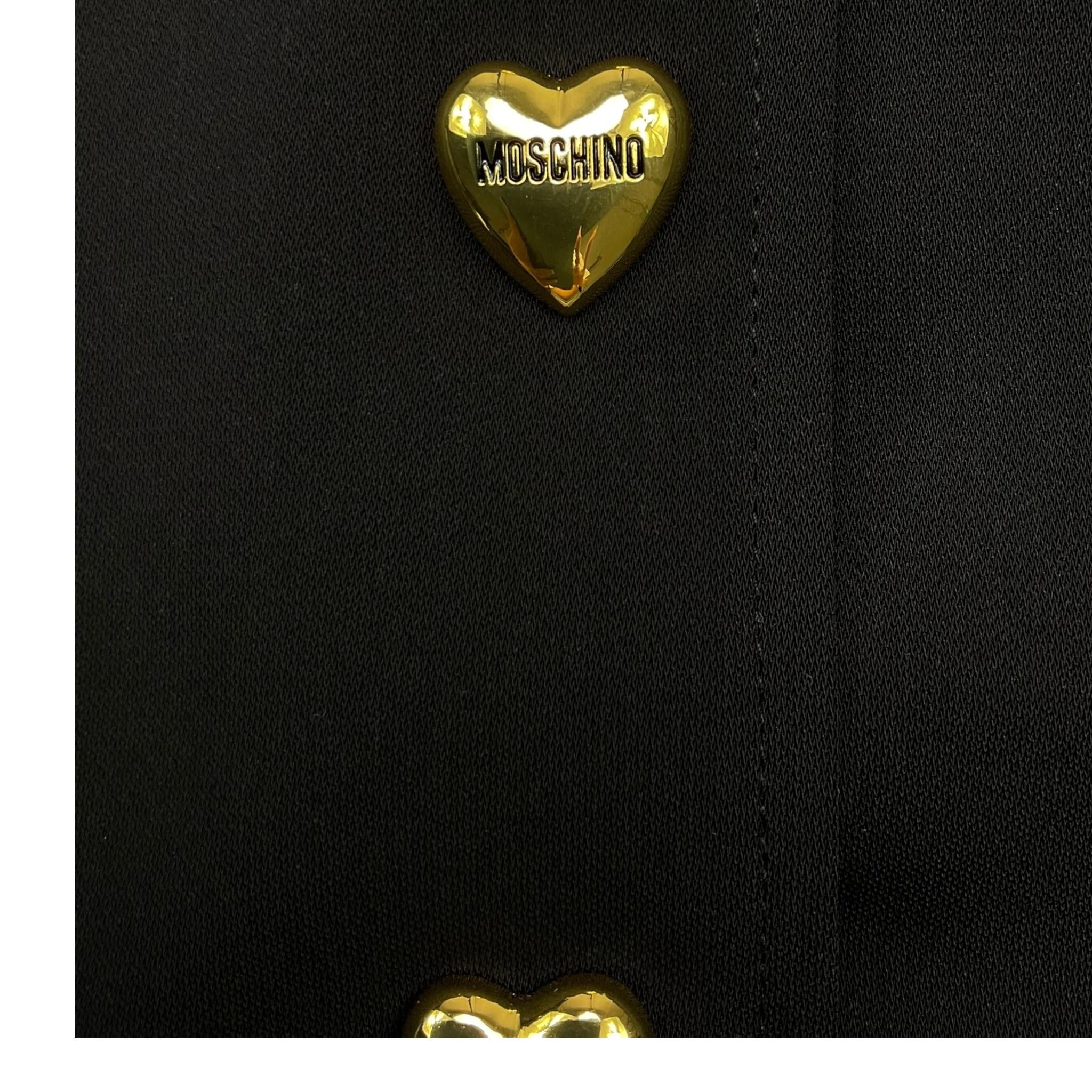 MOSCHINO salopette tinta unita con bottoni Nero per Bambina HDJ03G NERO MOSCHINO