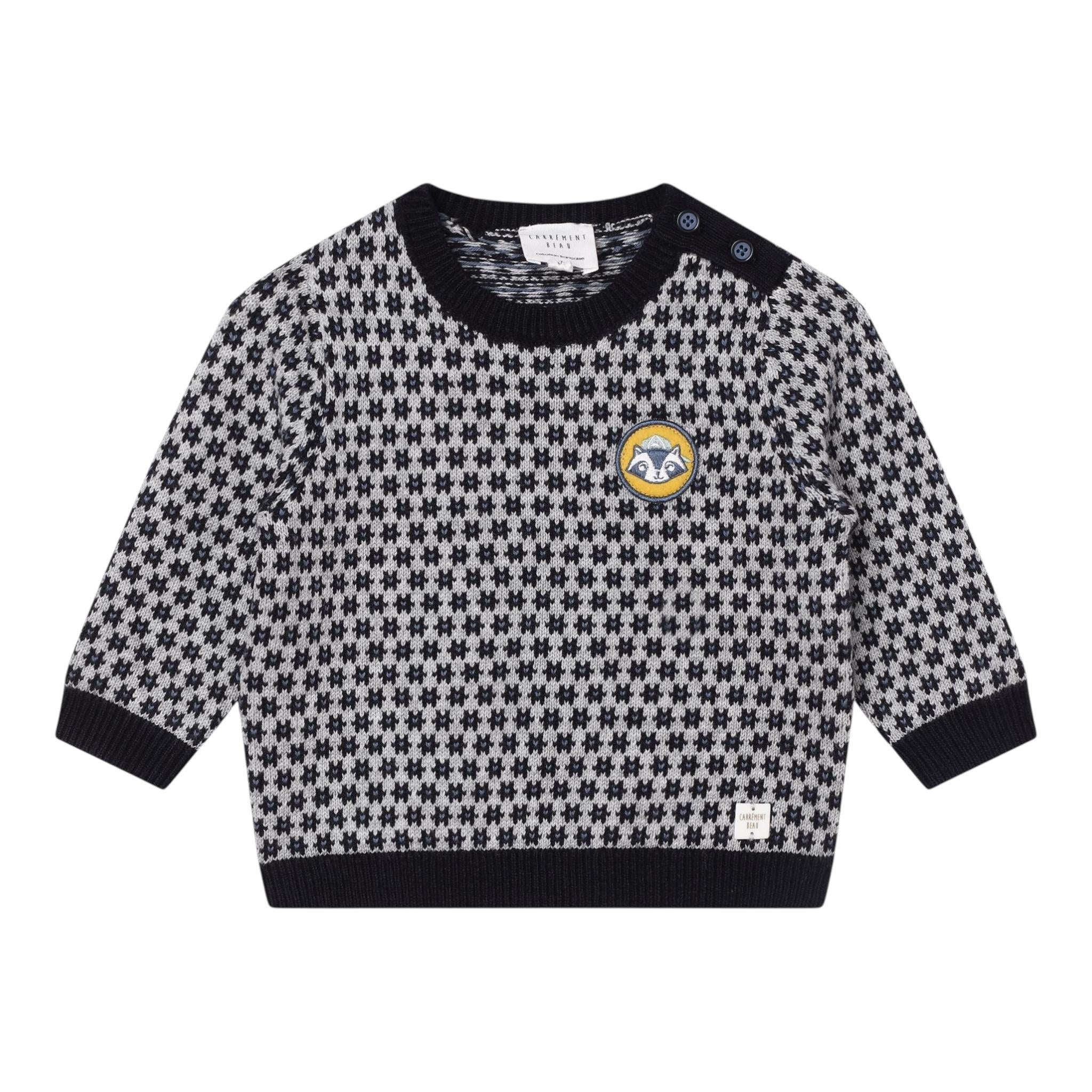 CARRE'MENT BEAU maglia girocollo stampa fantasia Blu per Bambino Y05270 BLU CARRE'MENT BEAU